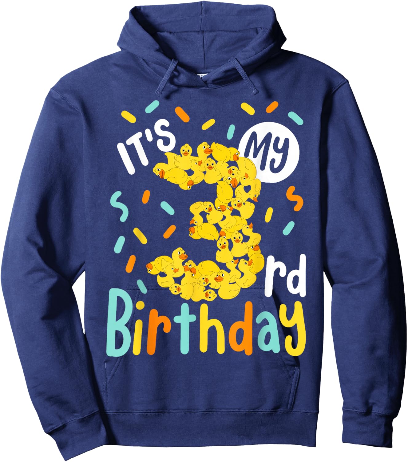 It's My 3rd Birthday Rubber Duck Toddler 3 Year Old Birthday Hoodie - Hoodie | Navy