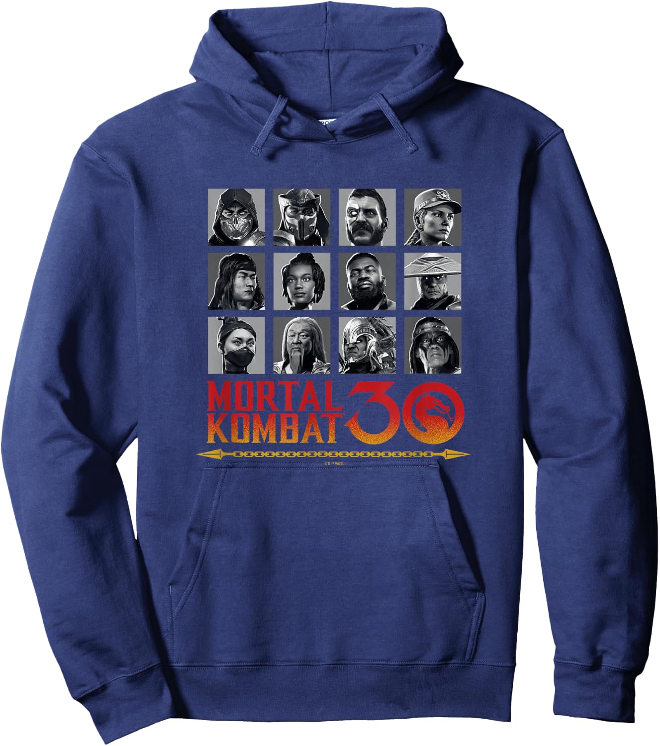 Mortal Kombat Klassic 30 Anniversary Fighters Group Shot Hoodie - Hoodie | Navy