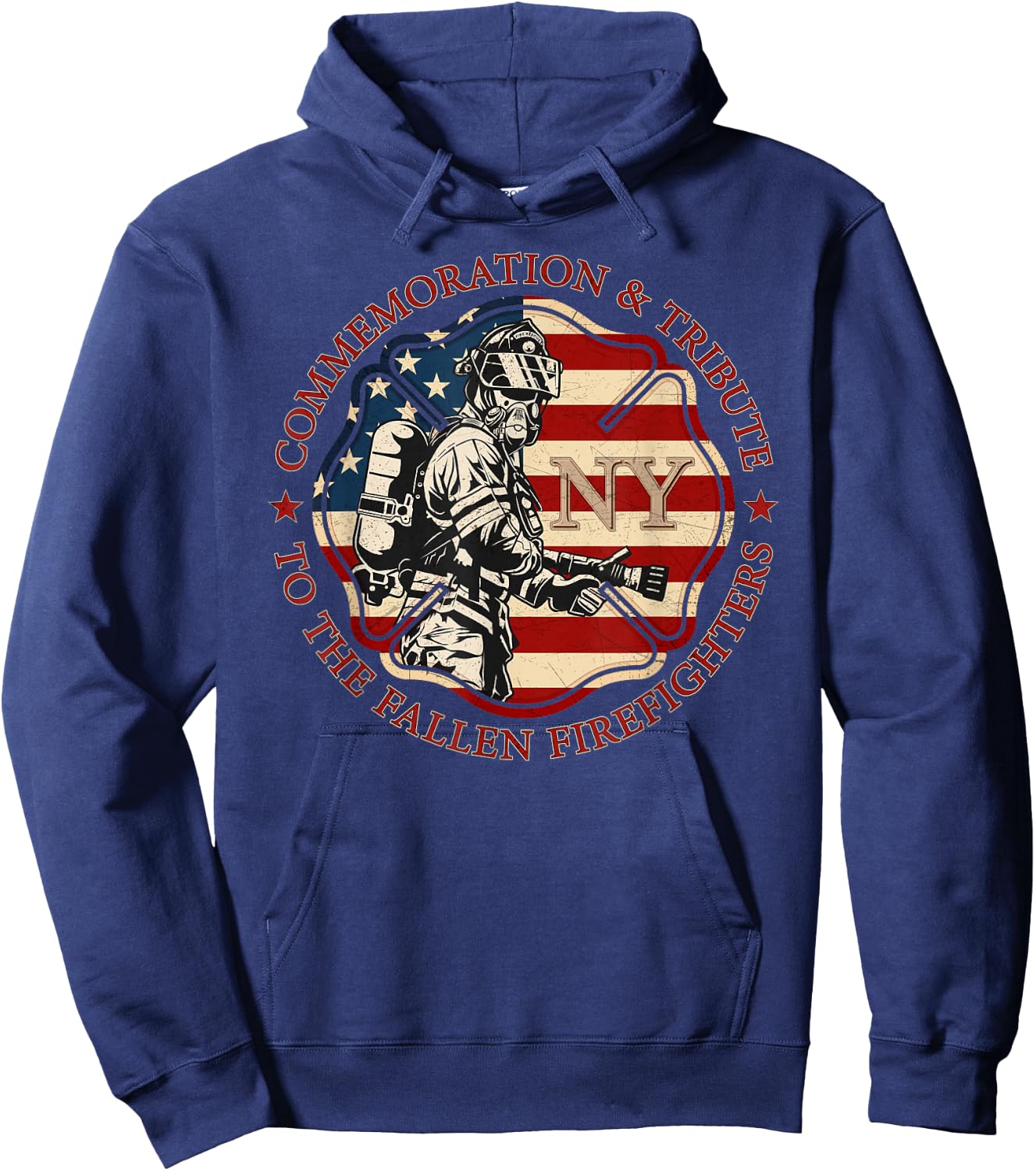 The Fallen Firefighters Of New York New York Fire department Hoodie - Hoodie | Navy