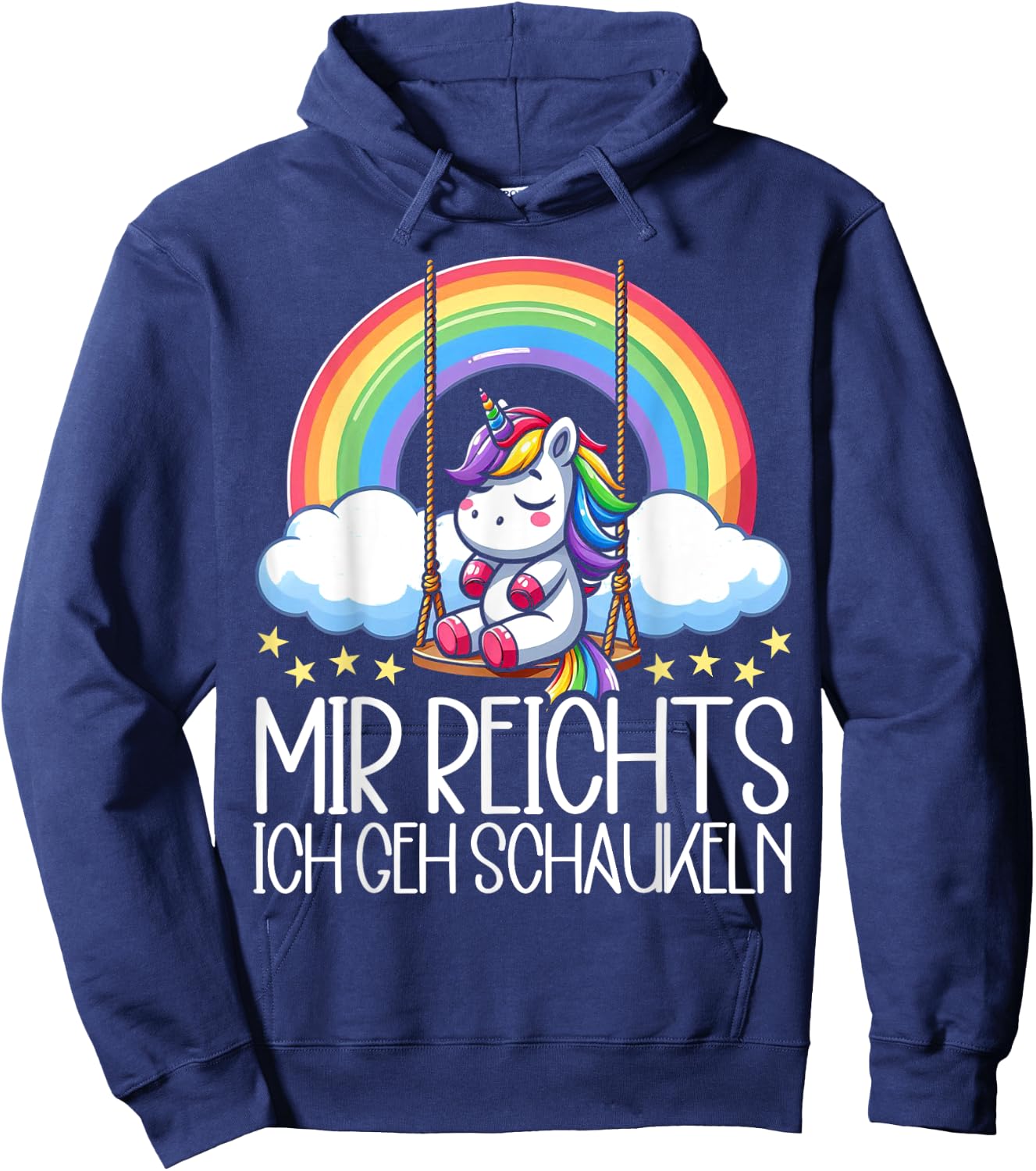 Mir Reichts Ich Geh Schaukeln Funny Unicorn Partner Look , black Hoodie - Hoodie | Navy