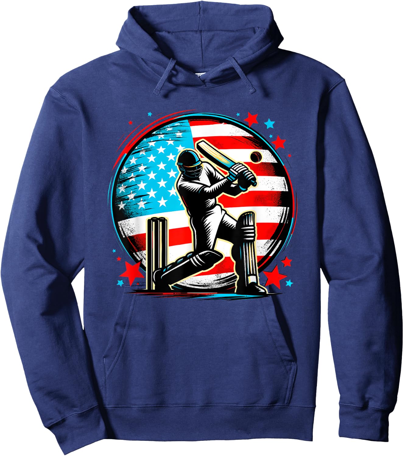 USA Cricket Jersey USA Cricket Team Lover Supporter America Hoodie - Hoodie | Navy