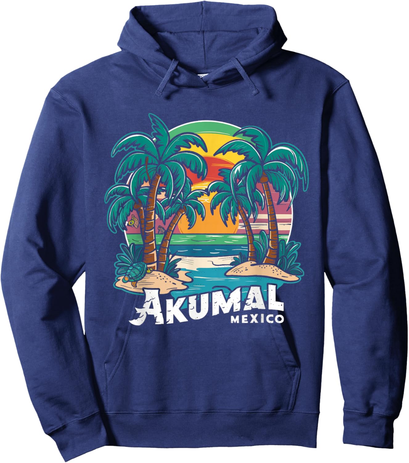 Akumal Mexico Hoodie - Hoodie | Navy