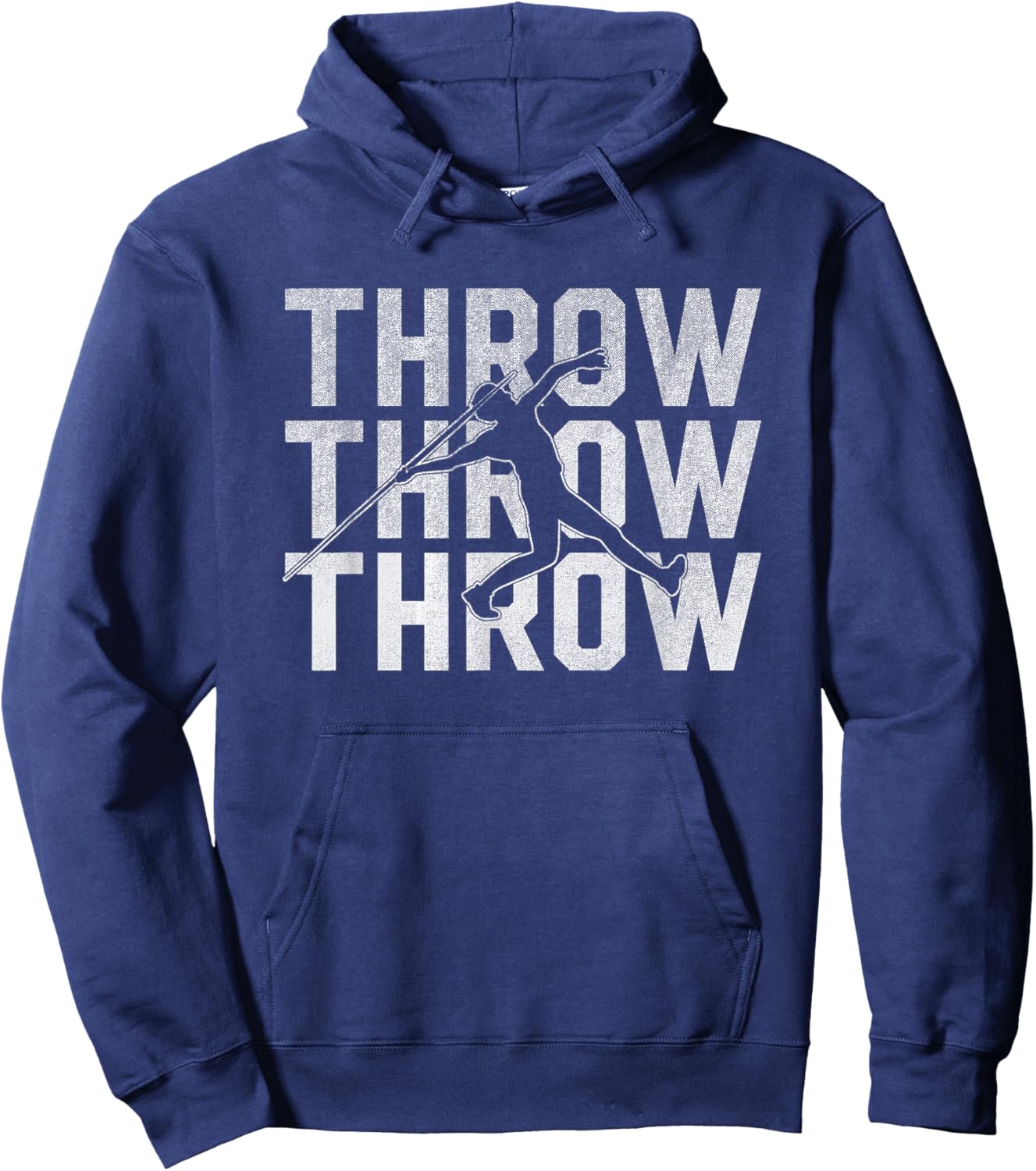 Javelin Throw Sports T Shirt Thrower Athlete Track Hoodie - Hoodie | Navy