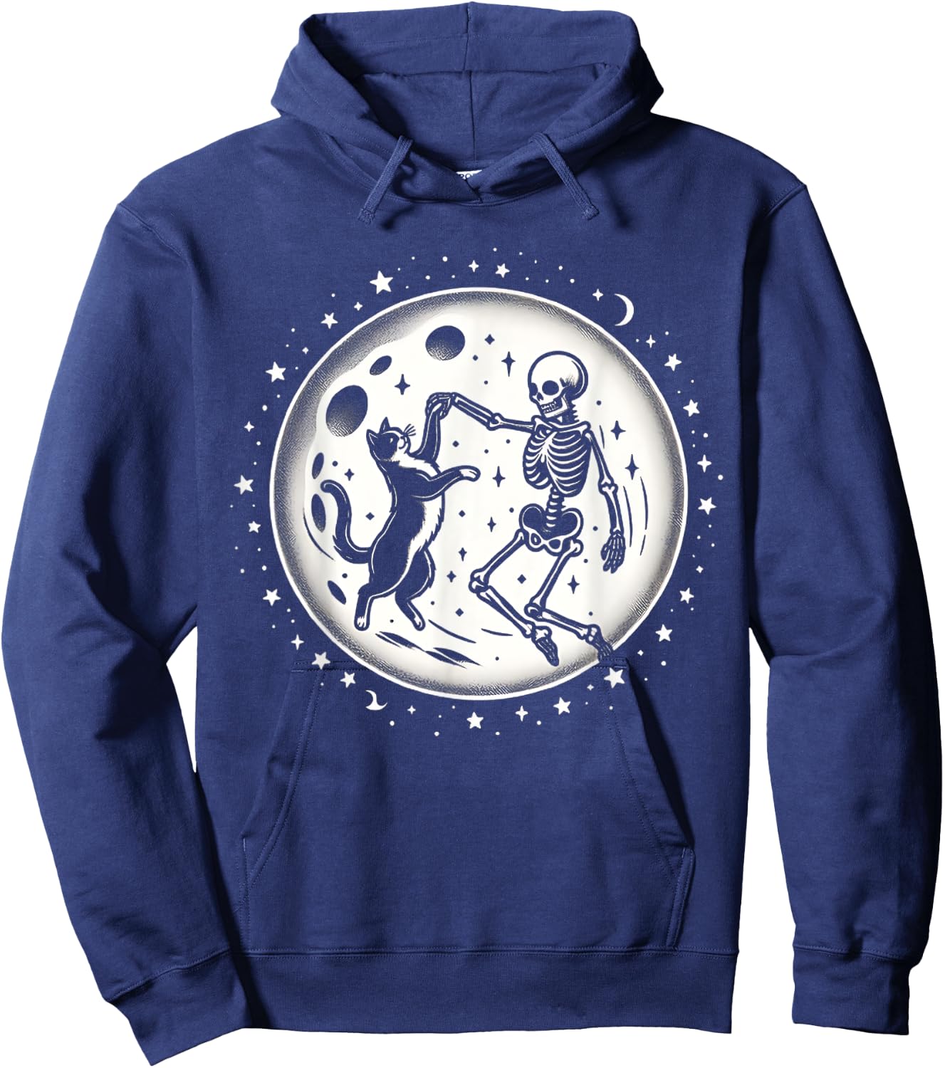 Cat Skeleton Cute Cat Halloween Costumes Cat Skull Women Kid Hoodie - Hoodie | Navy