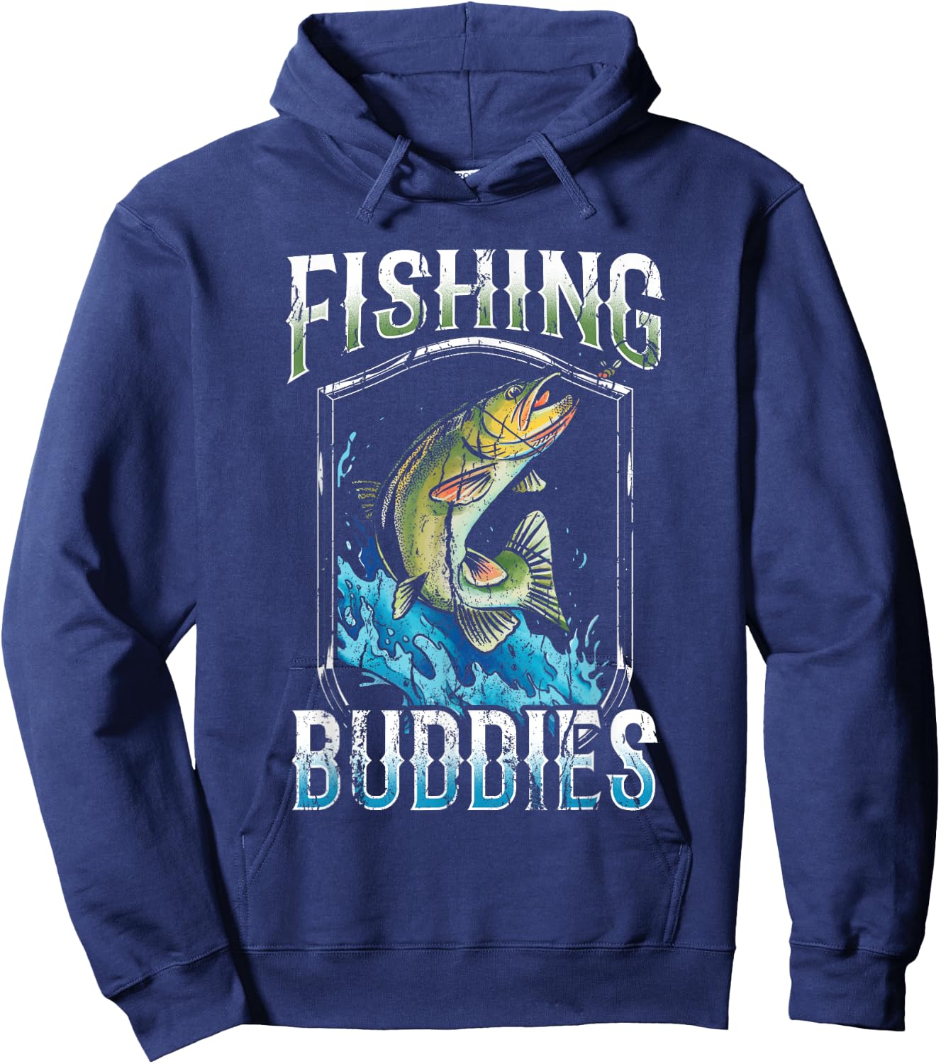 Fishing Buddies Fisher Buddy Fisherman Hoodie - Hoodie | Navy