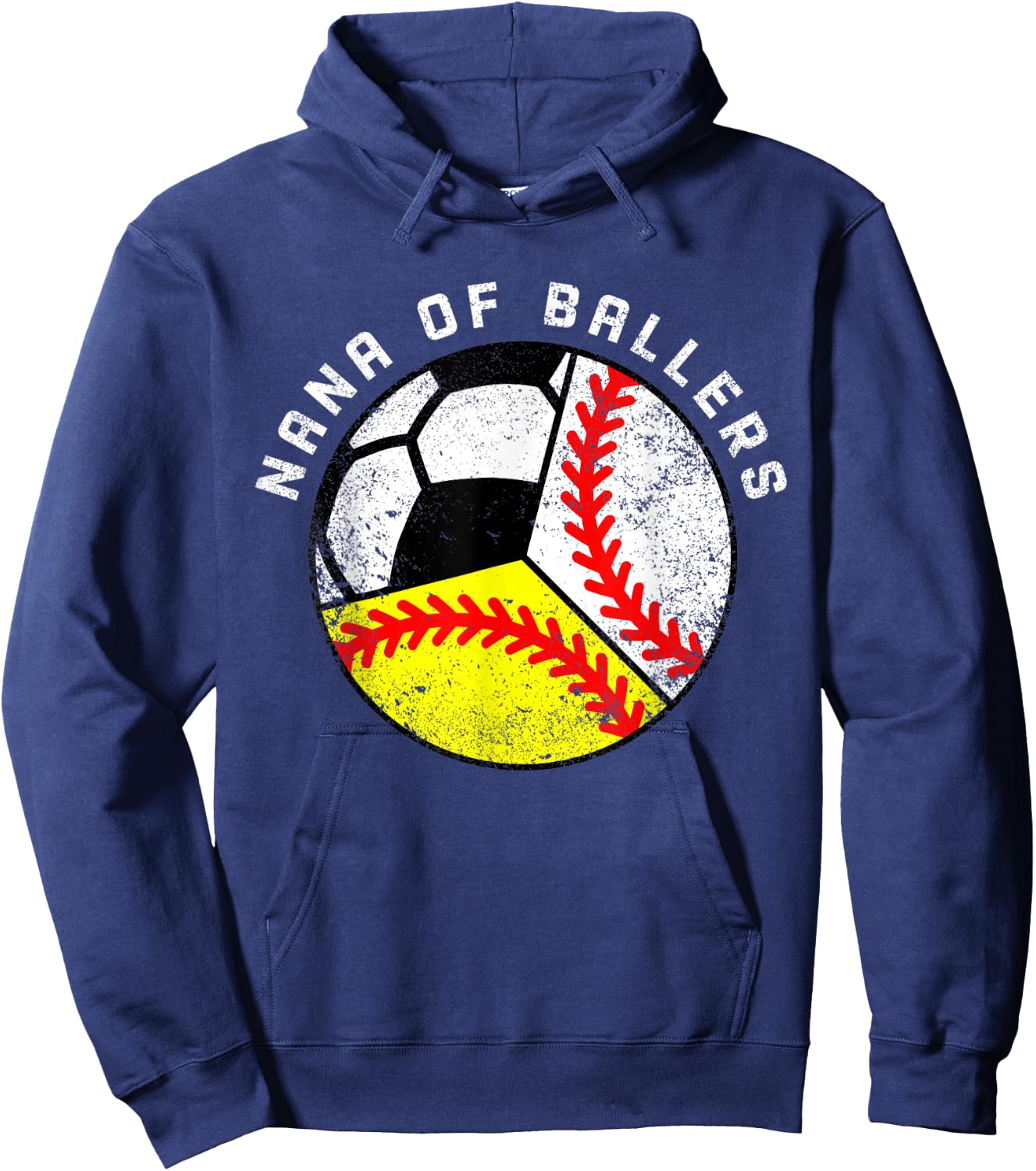 Nana Of Ballers Funny Baseball Softball Soccer Nana Hoodie - Hoodie | Navy