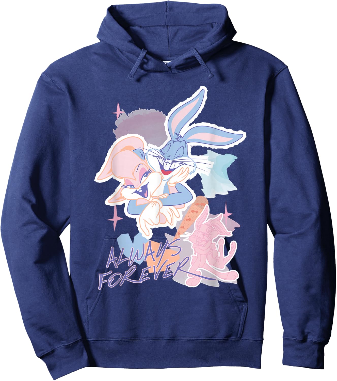 Looney Tunes Valentine's Day Lola Bugs Bunny Always Forever Hoodie - Hoodie | Navy