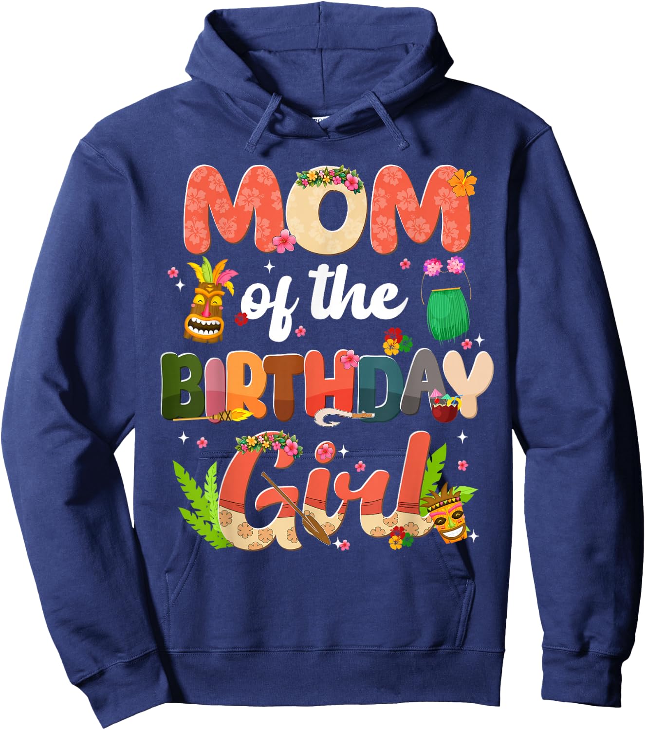 Mom and Dad Birthday Girl Matching Family Party Decorations Hoodie - Hoodie | Navy
