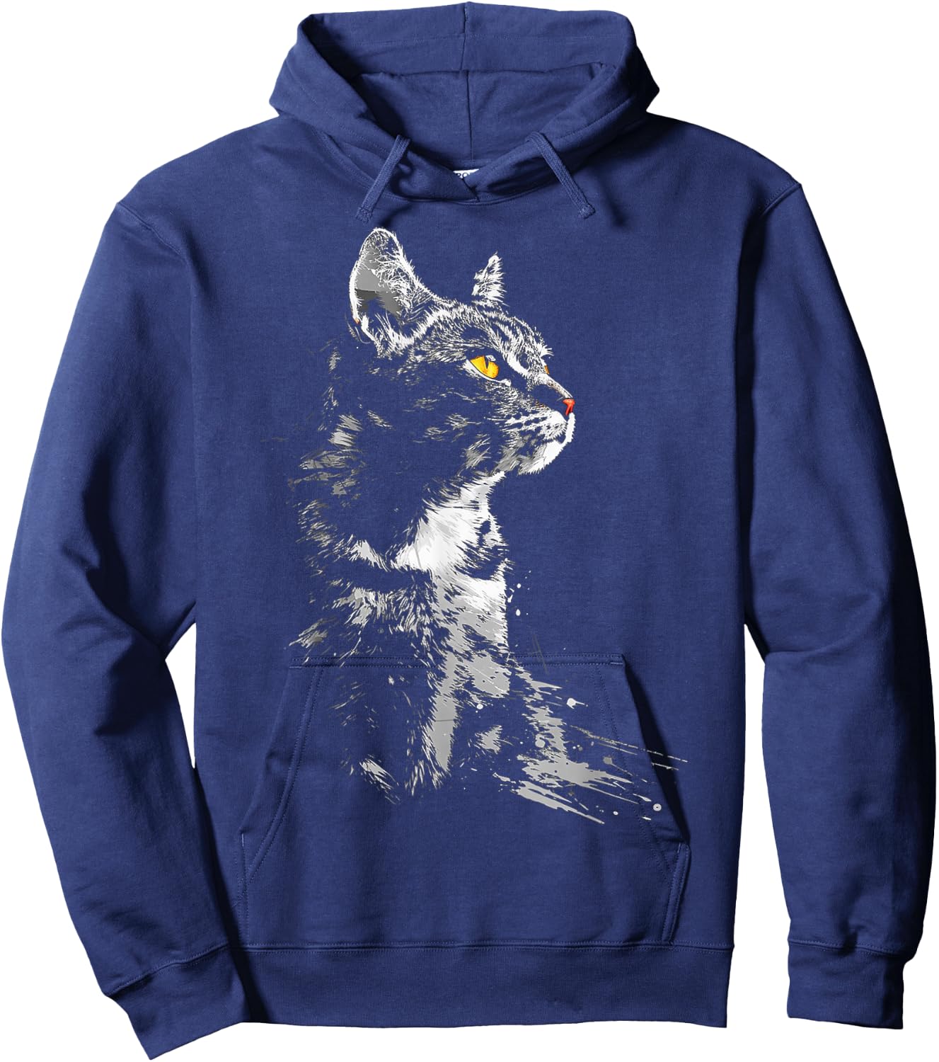 C@tLav Katzen-Grafik , , Schwarz, S, Kurzarm, Klassisch, Katzenmotiv, Katzenliebhaber, alle Altersgruppen Hoodie - Hoodie | Navy