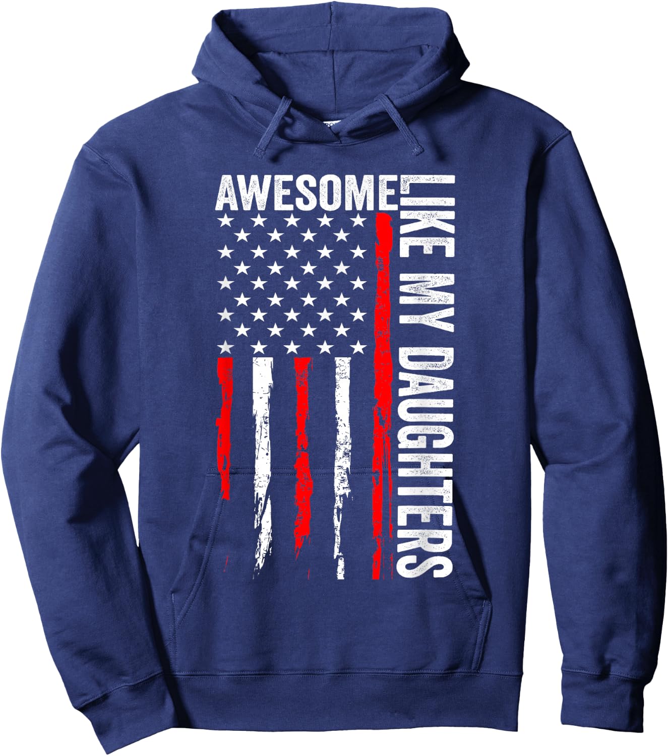Awesome Like My Daughters Funny Men Dad Fathers Day Hoodie - Hoodie | Navy