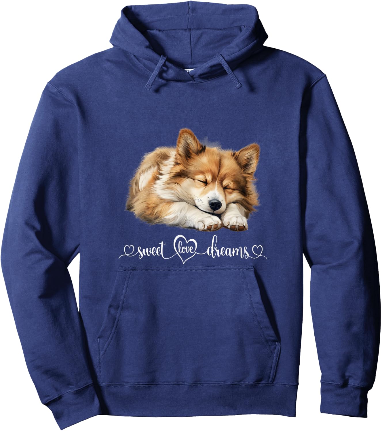 Cute Dog Graphic Dog Lover Icelandic Sheepdog Puppy Dog Hoodie - Hoodie | Navy