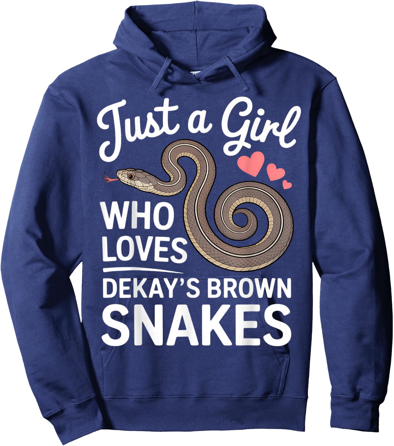 Just A Girl Who Loves Dekay's Brown Snakes Herpetology Hoodie - Hoodie | Navy