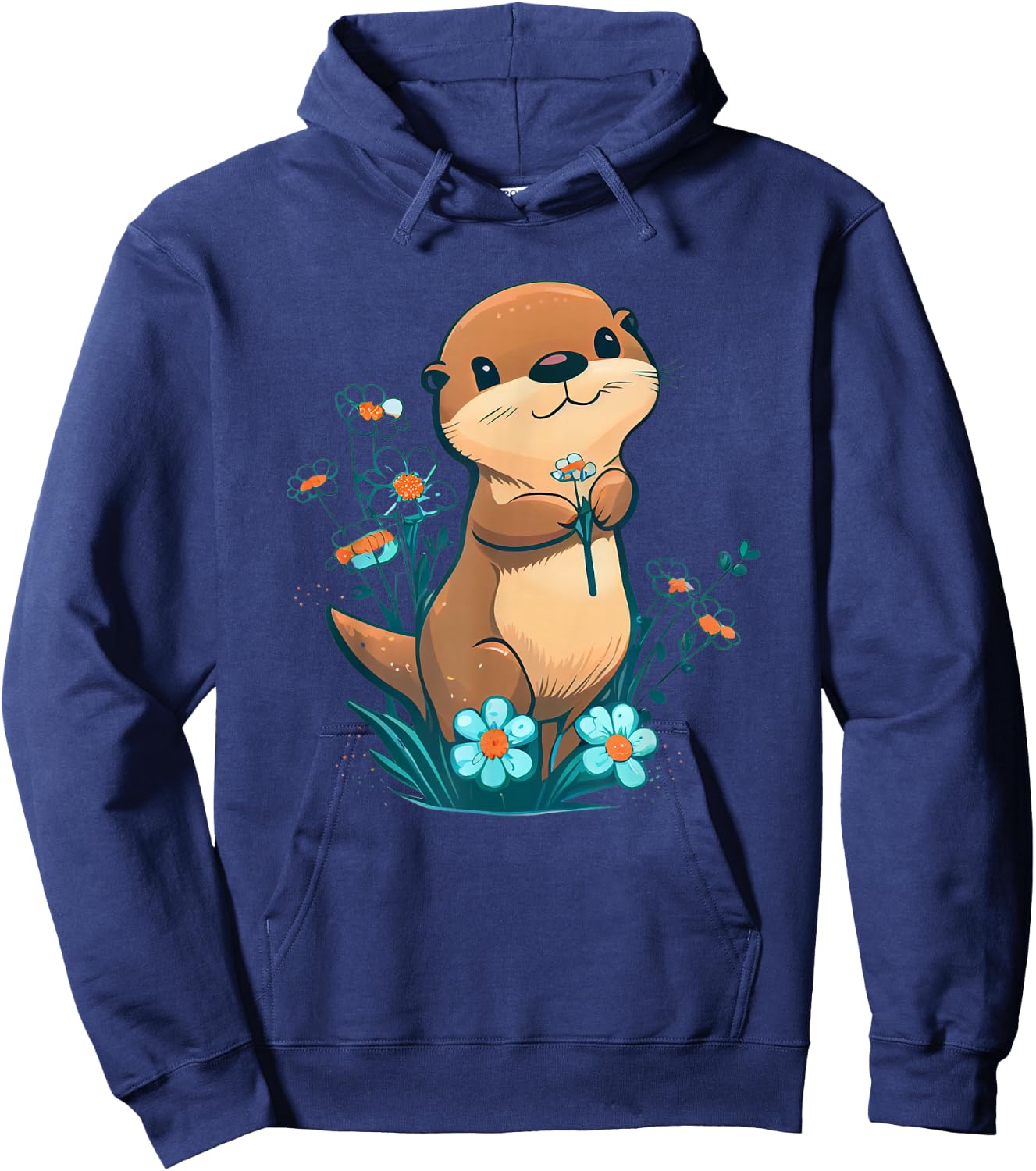 Baby Otter Blumen – Otter Hoodie - Hoodie | Navy