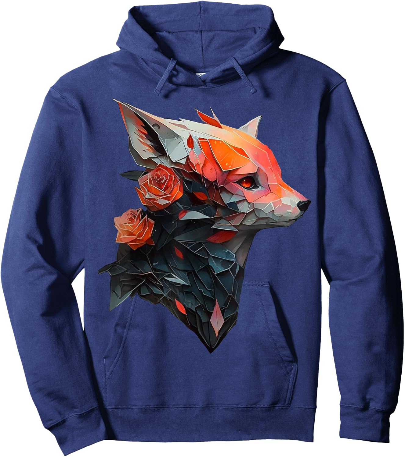 @n!mal Fox Art Tierliebhaber Motiv Tiere , Kind, , Kurzarm, , Schwarz, S Hoodie - Hoodie | Navy