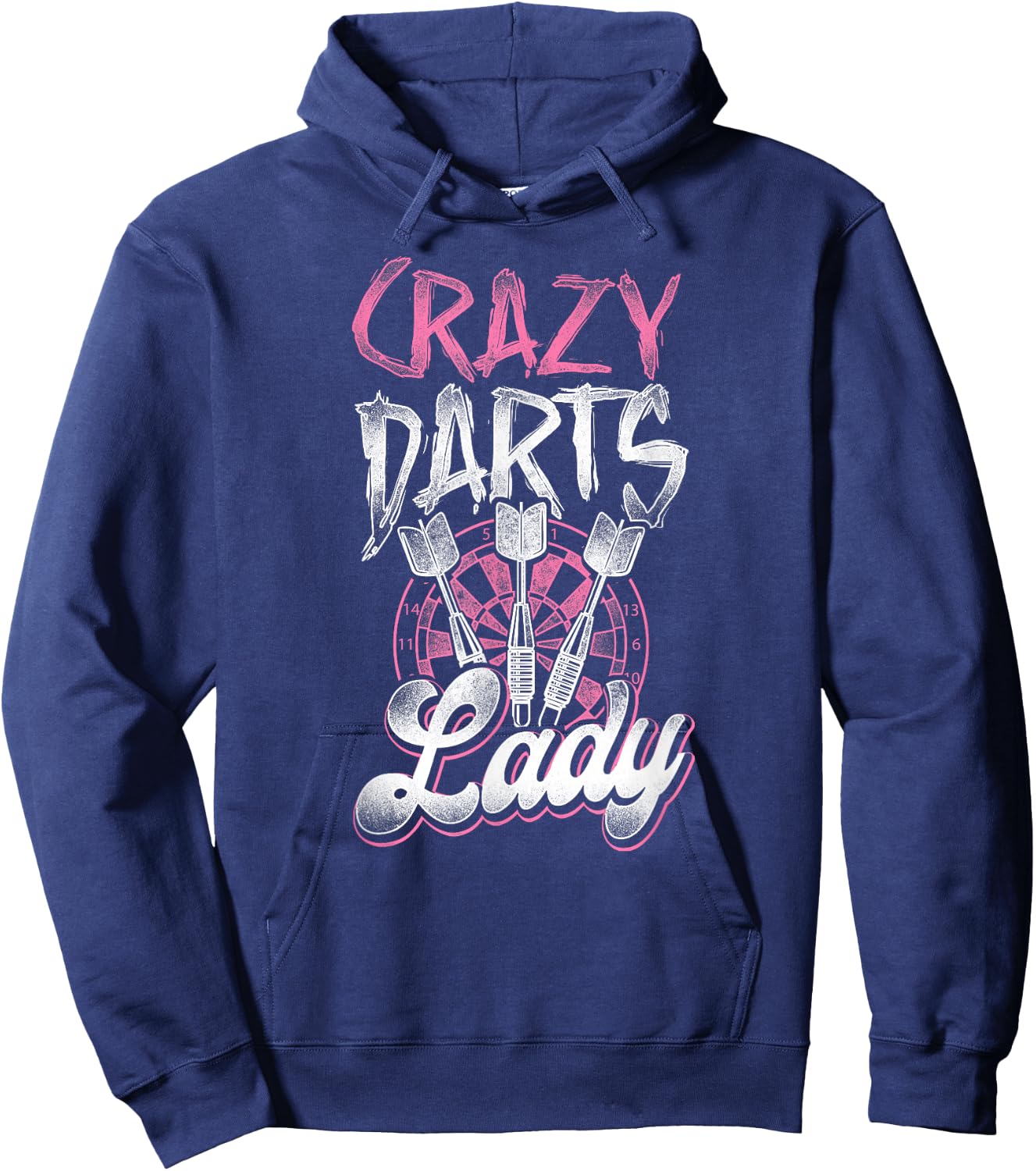 Darts Girls' Vintage Crazy Darts Lady , black Hoodie - Hoodie | Navy