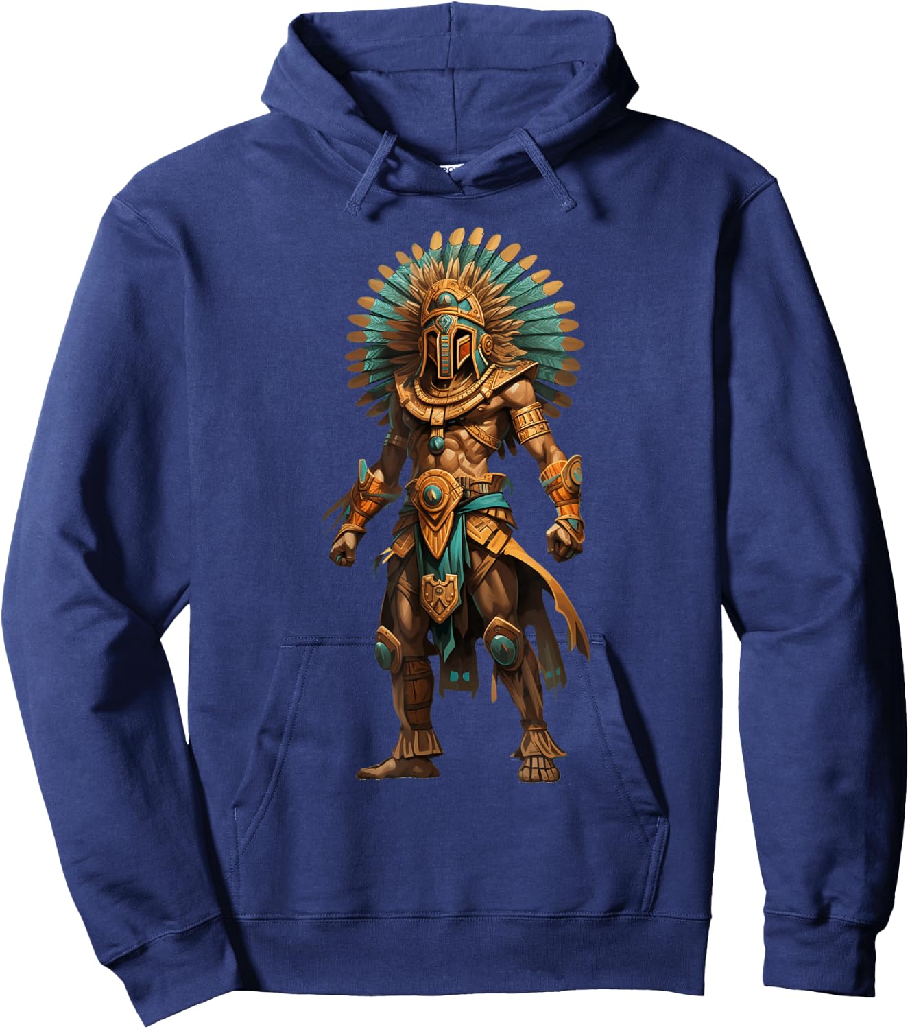 Aztec Jaguar Warrior Native Mexican Mythology Men Women Hoodie - Hoodie | Navy