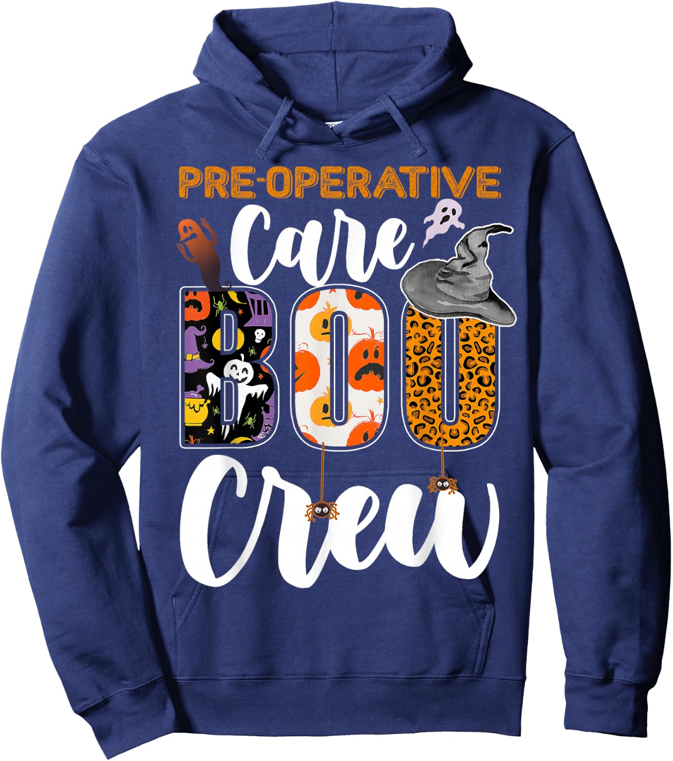 Pre-Operative Care Boo Crew Halloween Matching Surgical Hoodie - Hoodie | Navy