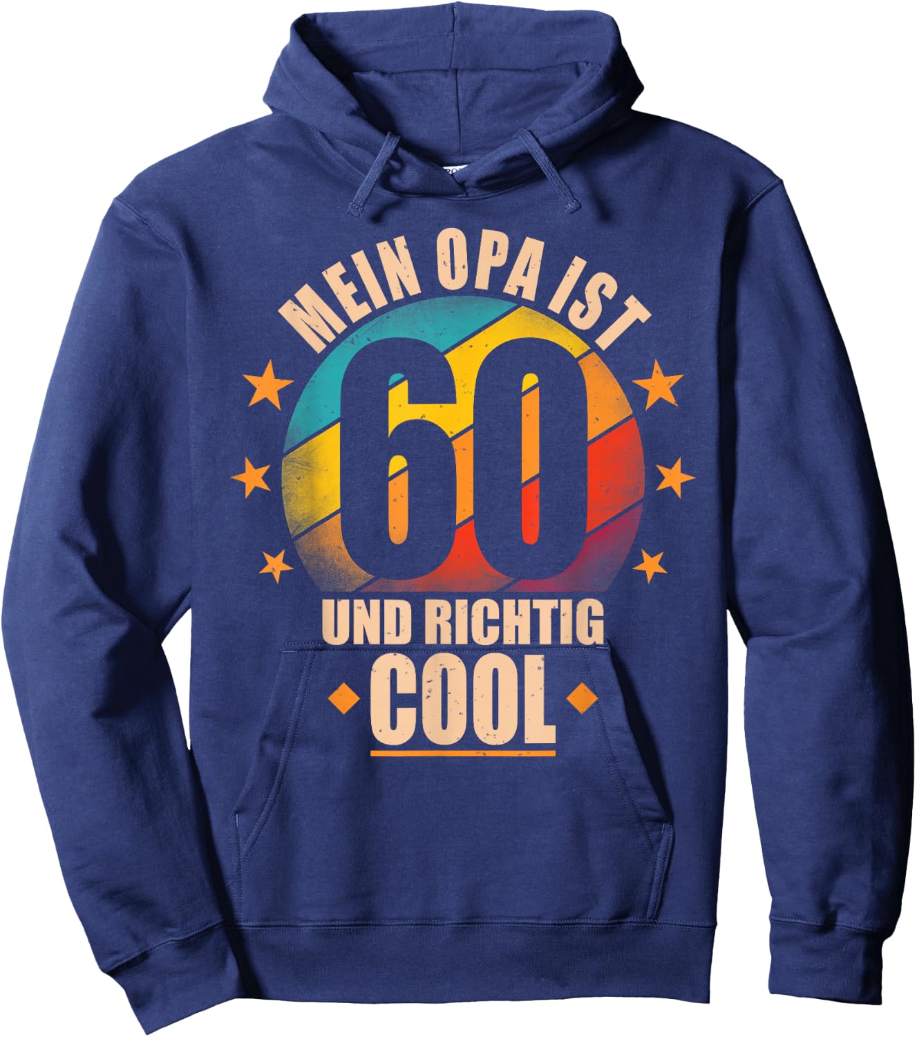 Mein Opa ist 60 und richtig cool - 60th Birthday Grandad , black, s Hoodie - Hoodie | Navy