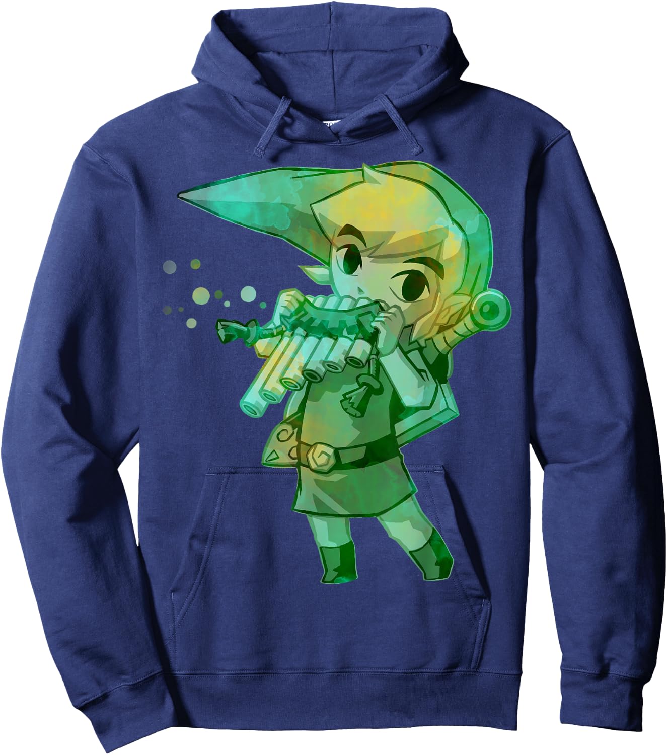 Nintendo Legend of Zelda Link Playing Music Portrait Hoodie - Hoodie | Navy