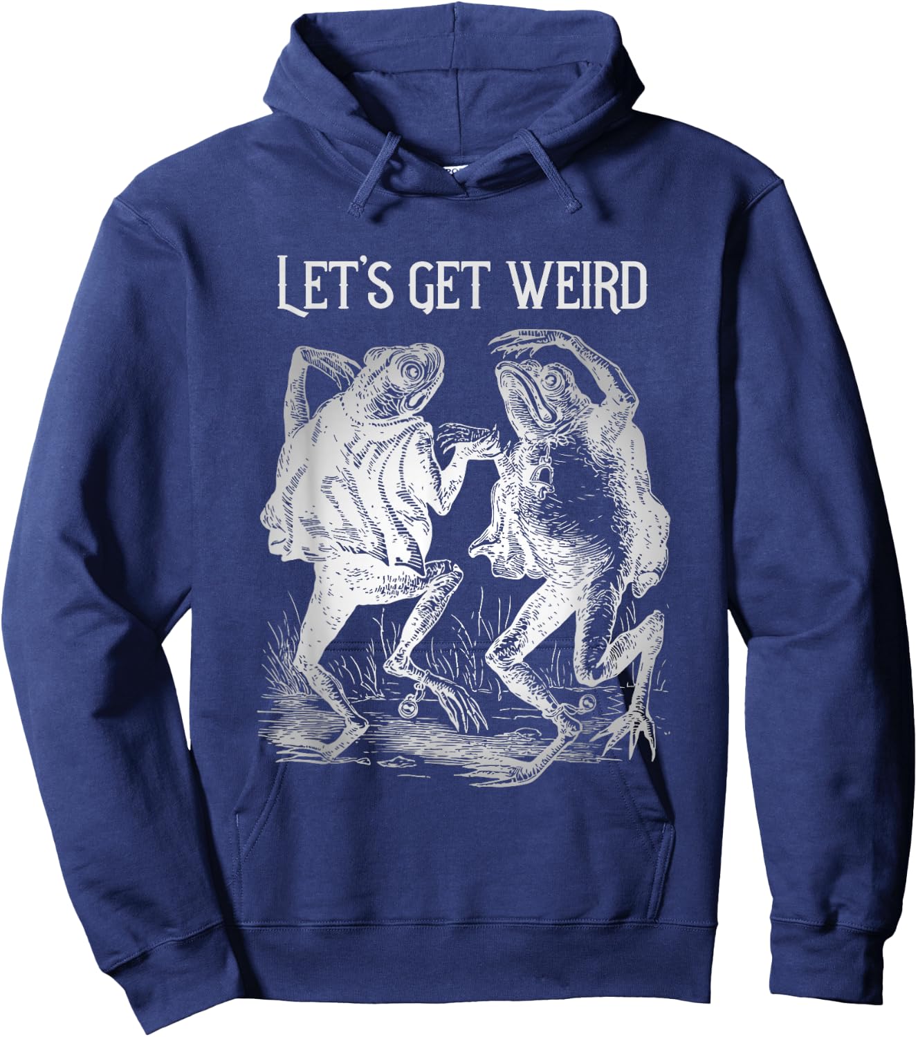 Let's Get Really Weird Dancing Frogs Strange Fairy Tale Hoodie - Hoodie | Navy