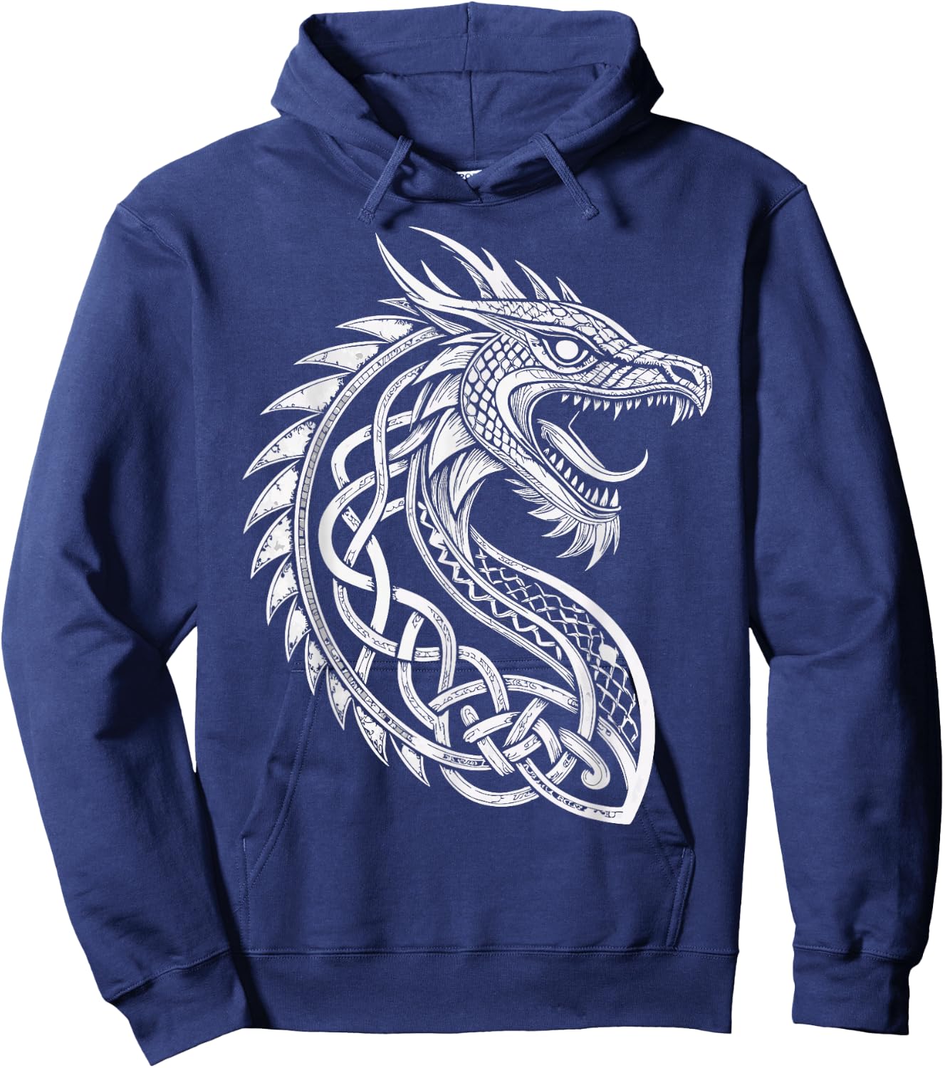 Viking Dragon Jörmungandr – Norse Knotwork Dragon Hoodie - Hoodie | Navy