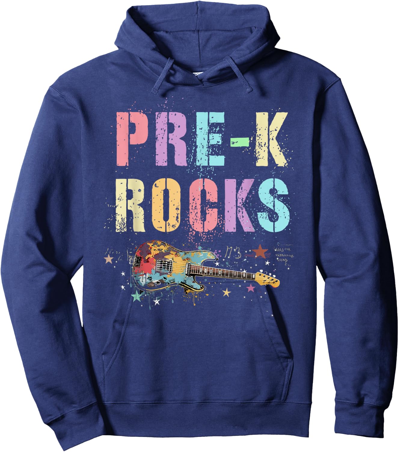 Kawaii PRE-K ROCKS Teacher PreK Crew Rockstar Preschool Kids Hoodie - Hoodie | Navy