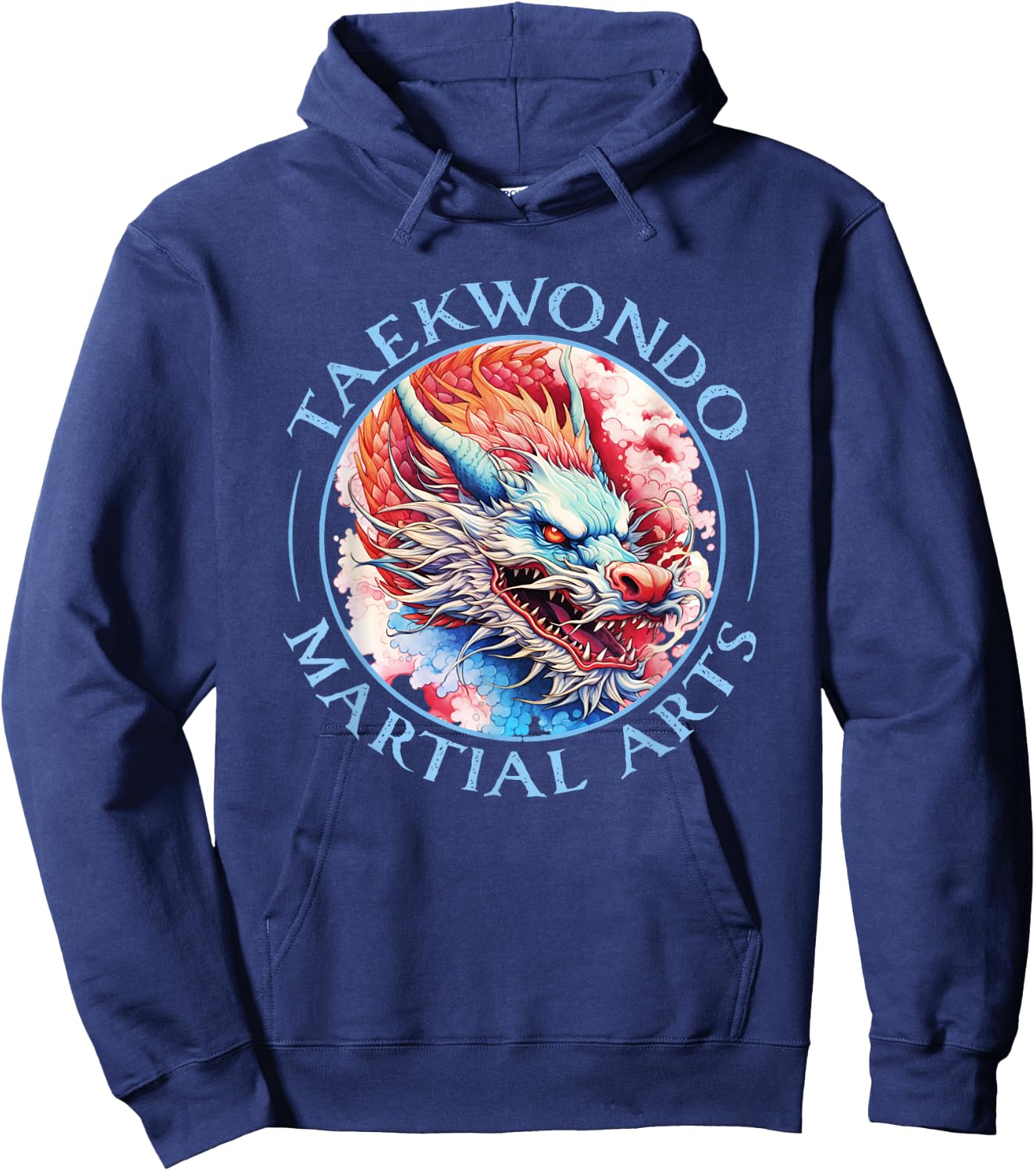 Taekwondo TKD Tae Kwon Do Dragon Art Martial Arts Graphic Hoodie - Hoodie | Navy