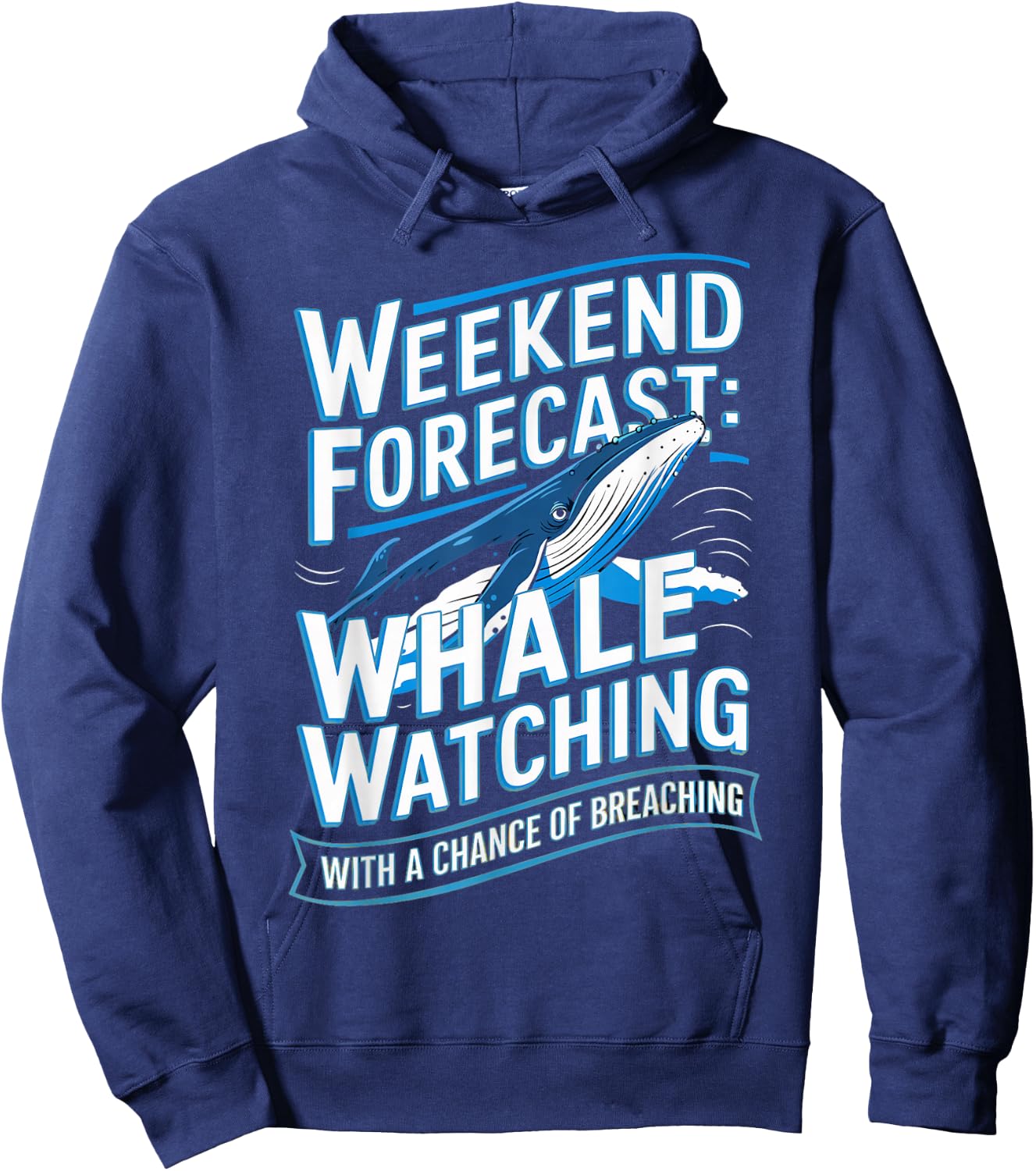 Weekend Forecast Whale Watch Orca Whale Watching Hoodie - Hoodie | Navy
