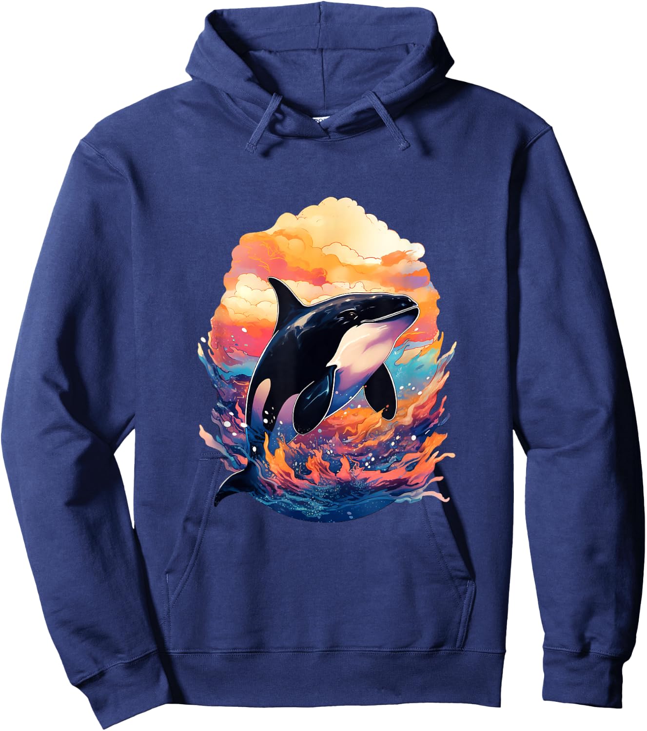 Orca - Killer Whale - Art Artwork Hoodie - Hoodie | Navy