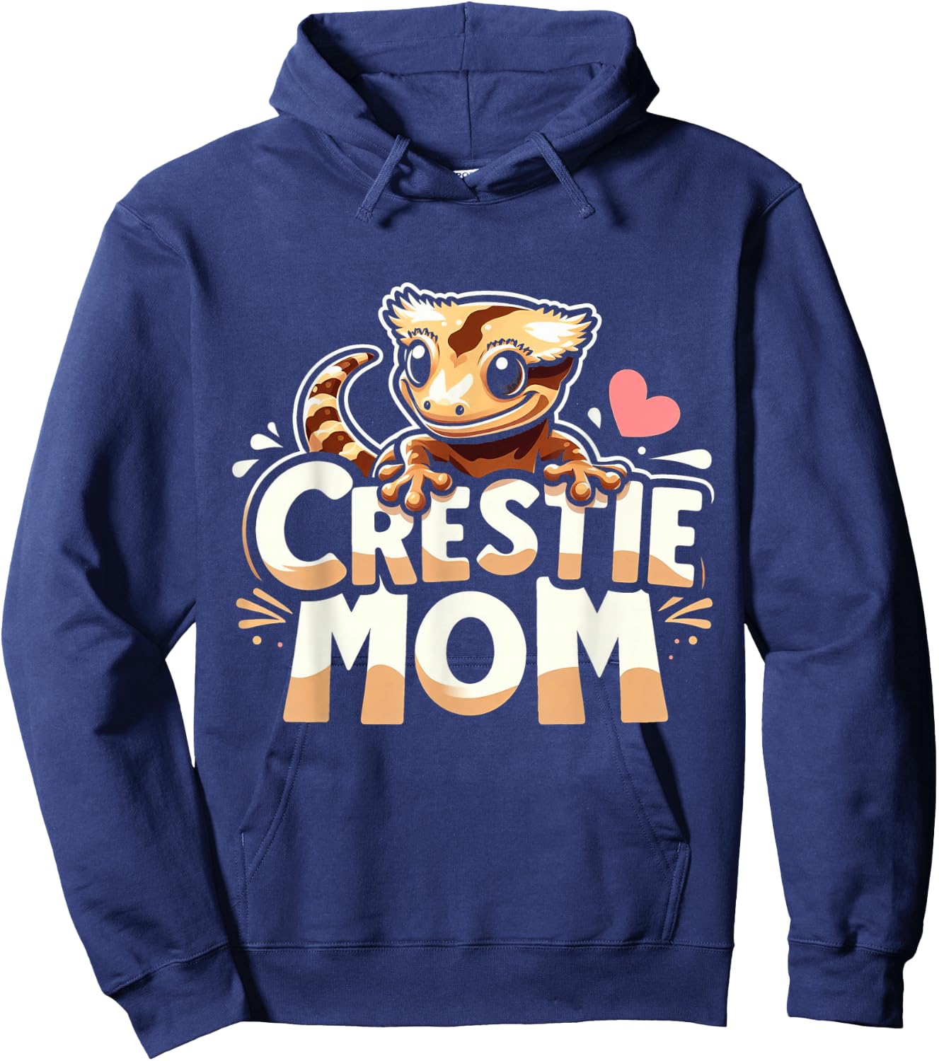 Crested Gecko Crestie Mom - Ultimate Reptile Lover Hoodie - Hoodie | Navy