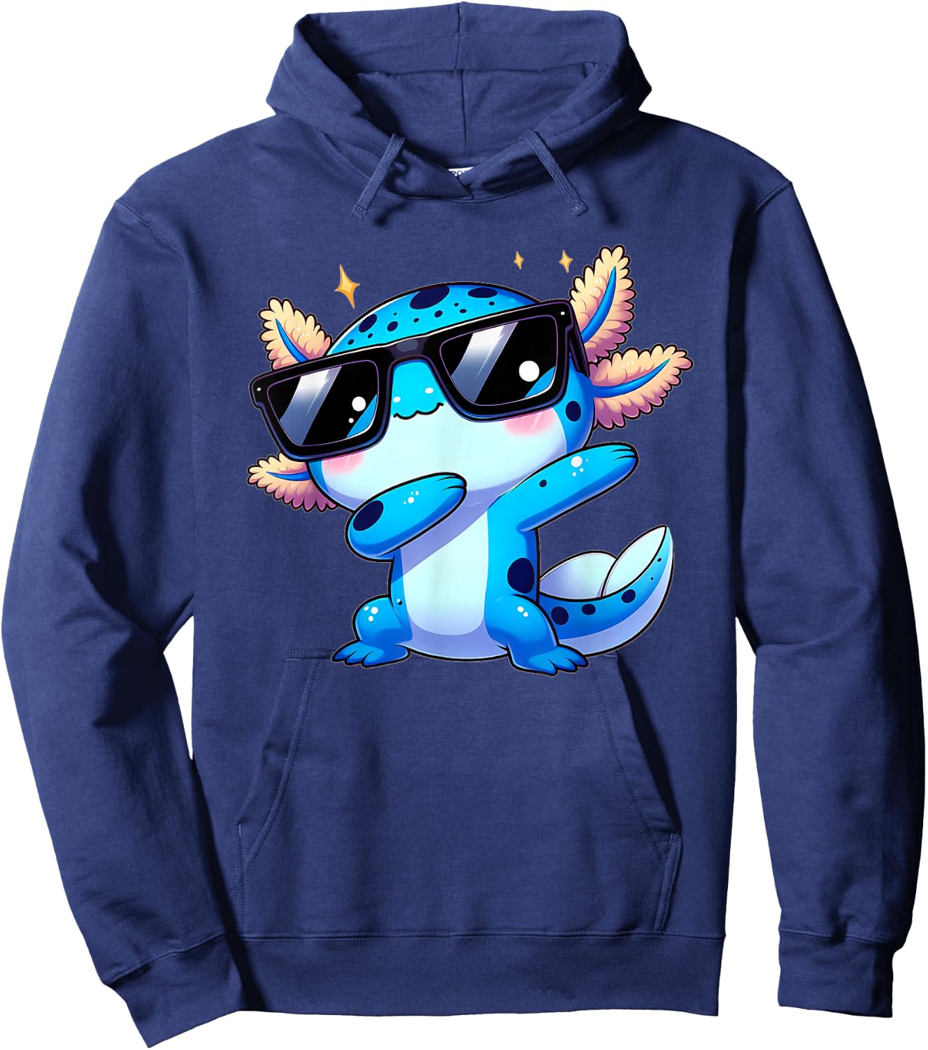 Funny Dabbing Axolotl Kawaii Axolotl Toddler Boys Kids , black Hoodie - Hoodie | Navy