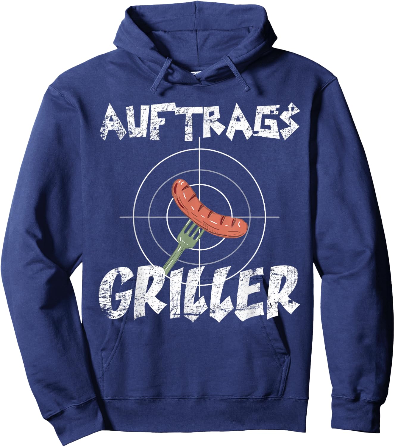 Griller Grill Bratwurst Grillspruch Lustiges Auftragsgriller Hoodie - Hoodie | Navy