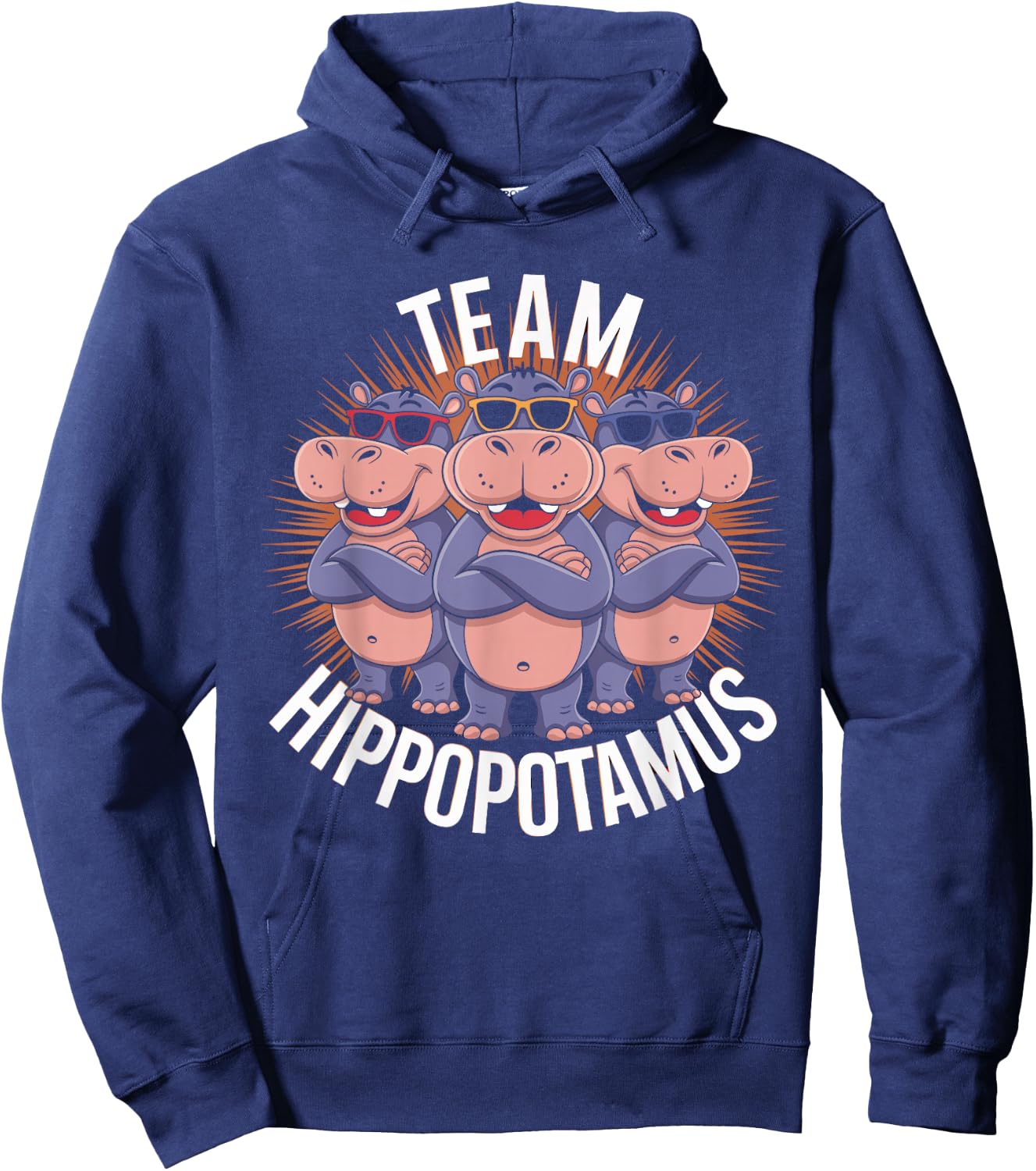 Team Hippopotamus Stuff | Hippo Costume | Products for Hippo Hoodie - Hoodie | Navy