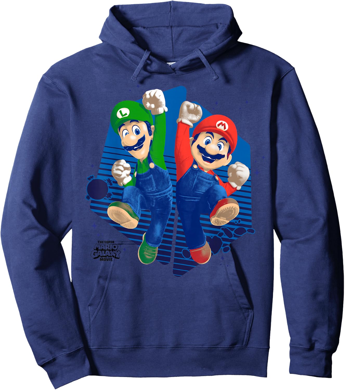 The Super Mario Galaxy Movie Mario & Luigi Galaxy Jump Hoodie - Hoodie | Navy