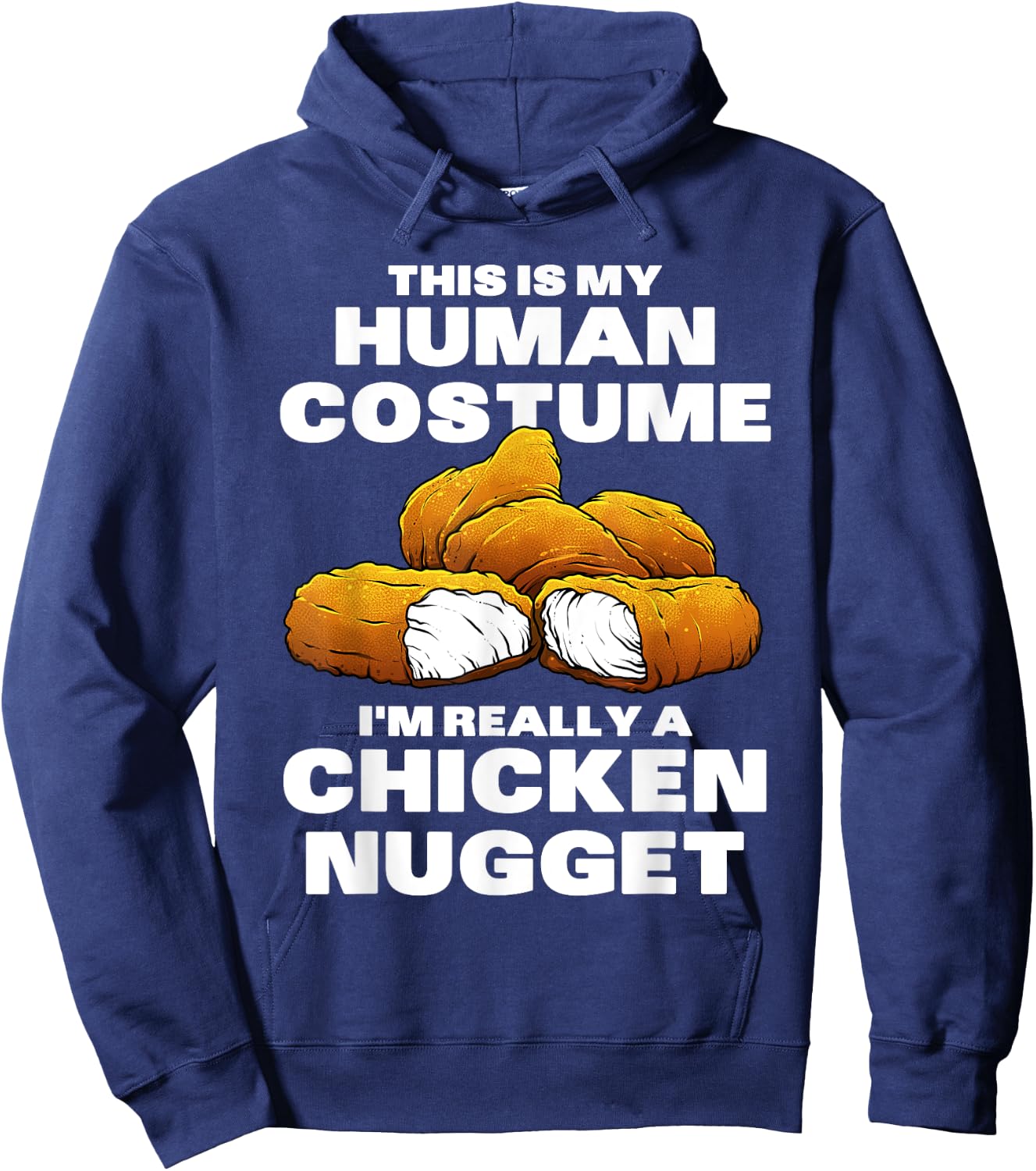 Funny Chicken Nugget Costume For Kids Fashion Nugget Foodie Hoodie - Hoodie | Navy