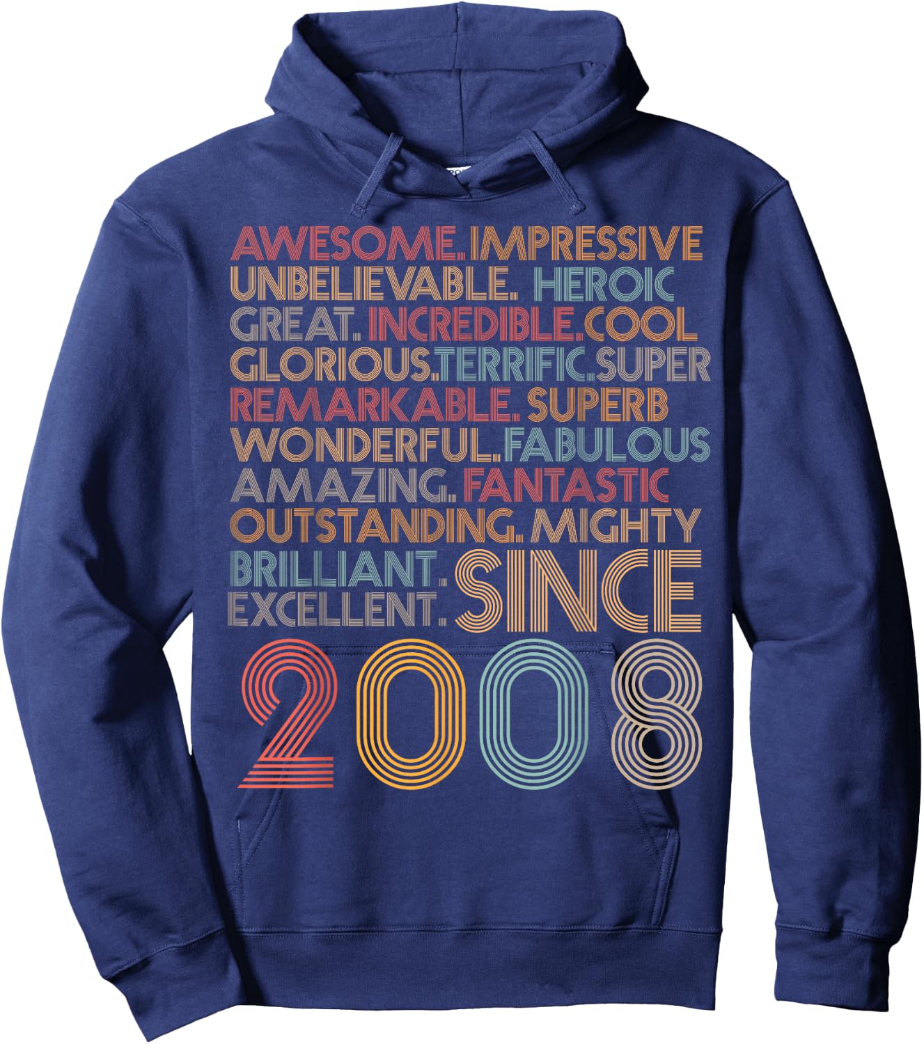 Awesome Since 2008 16th Birthday Born In 2008 16 years old Hoodie - Hoodie | Navy