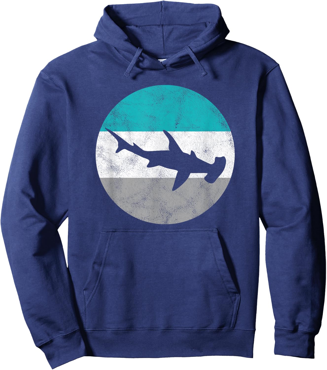 Hammerhead Shark Retro Gift Women Boys & Girls Hoodie - Hoodie | Navy