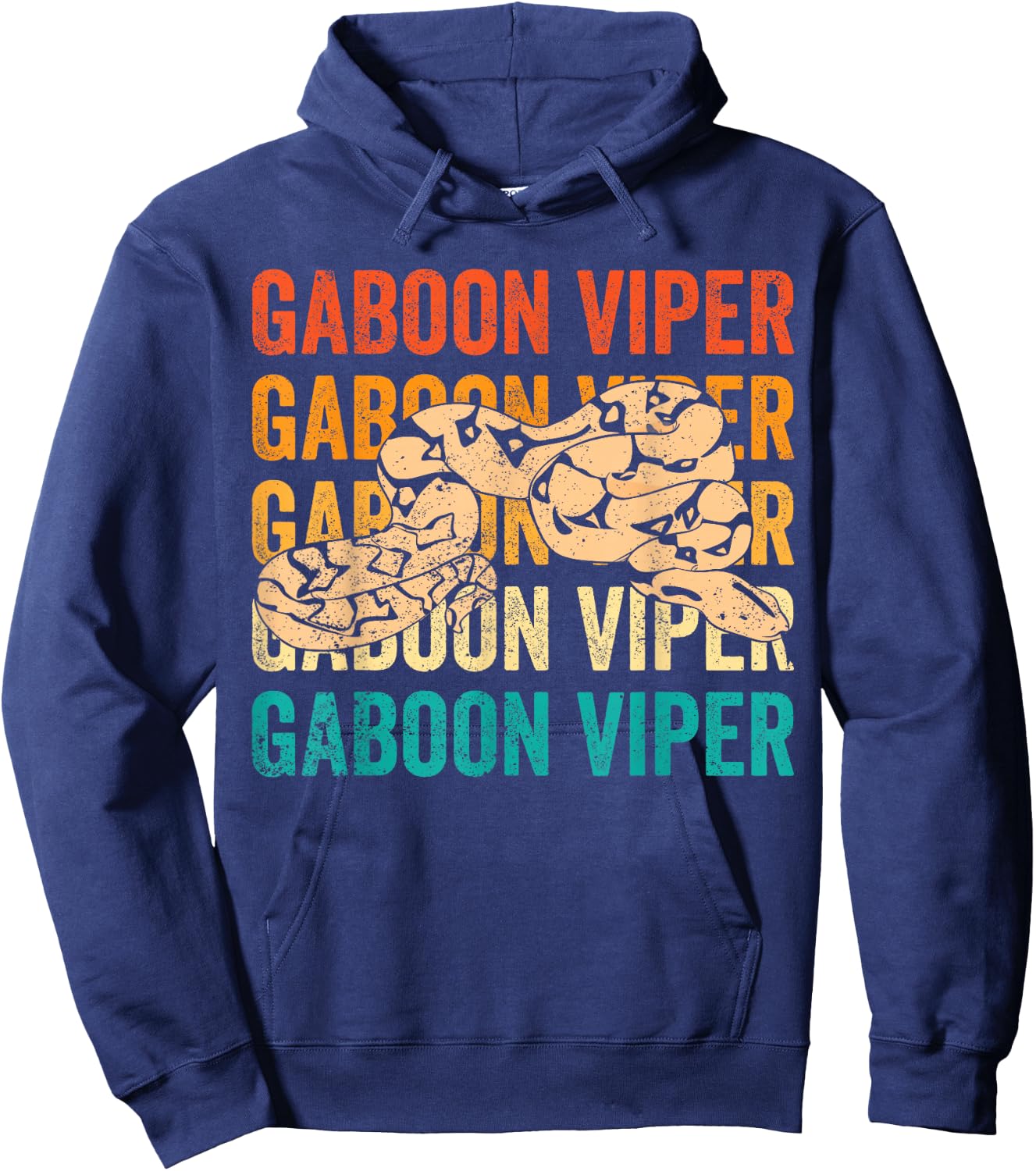 Gaboon Viper Retro Hoodie - Hoodie | Navy
