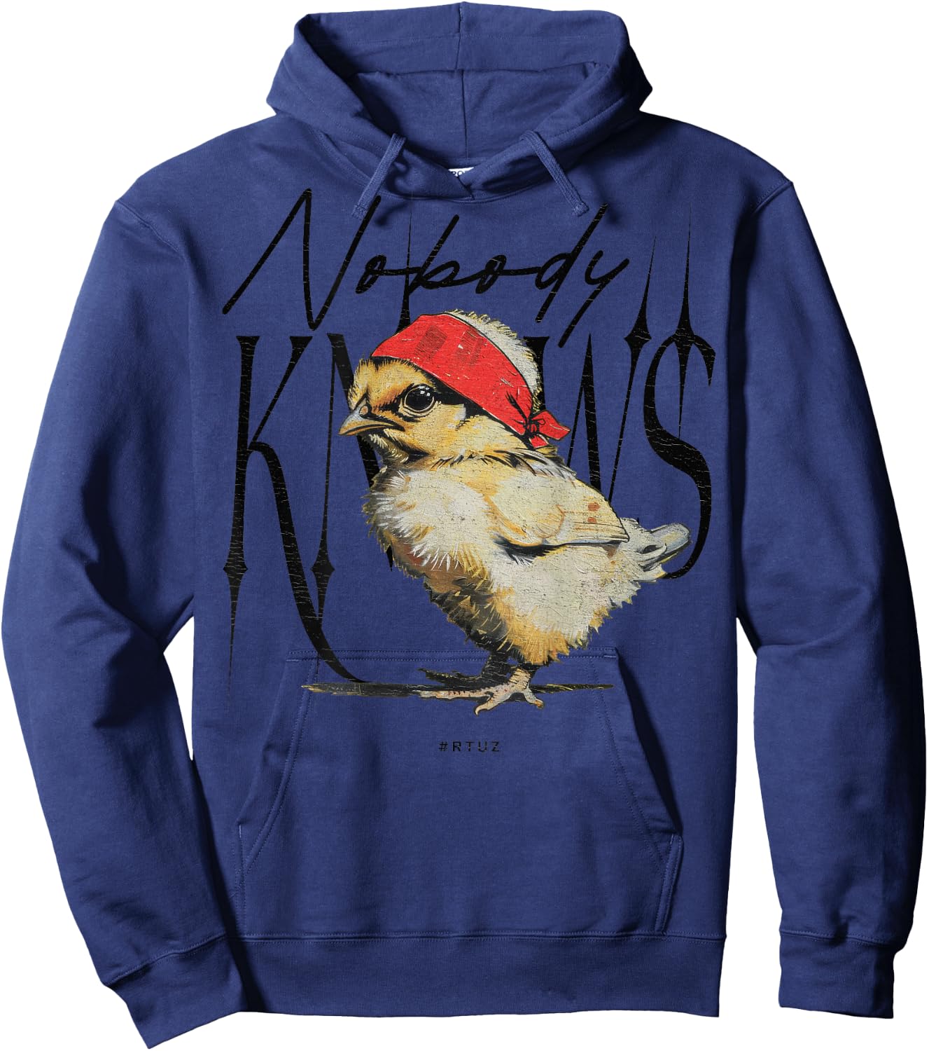 Hip Hop Vintage Hipster Y2K Edgy Urban Backprint Streetwear Hoodie - Hoodie | Navy