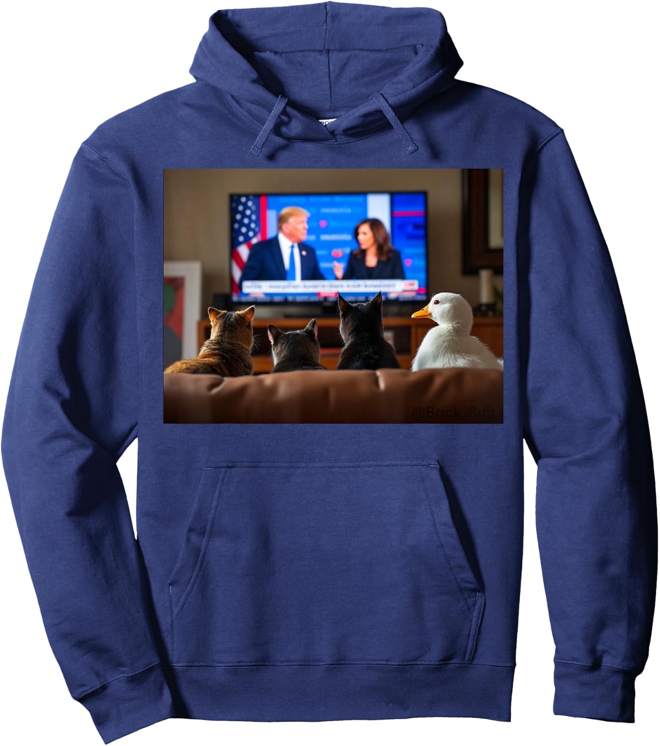 Cats And The Ducks Trump Shirt, Cats And The Ducks Trump Hoodie - Hoodie | Navy