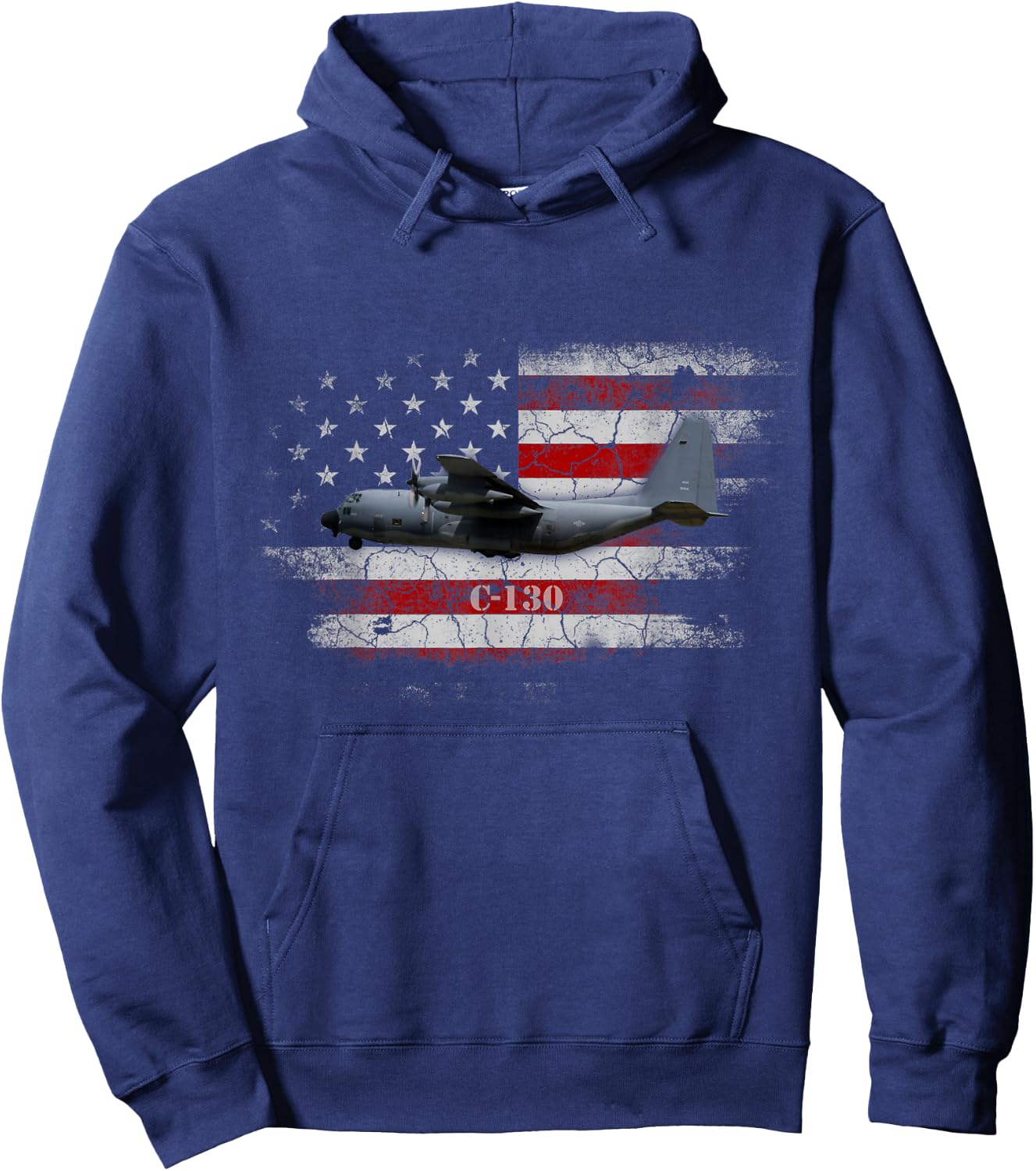 C-130 - Combat Air Force Veteran Veterans Day Gift Hoodie - Hoodie | Navy