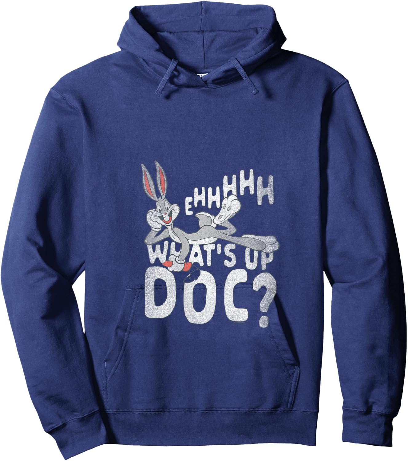 Looney Tunes Bugs Bunny What's Up Doc? V-Neck Hoodie - Hoodie | Navy