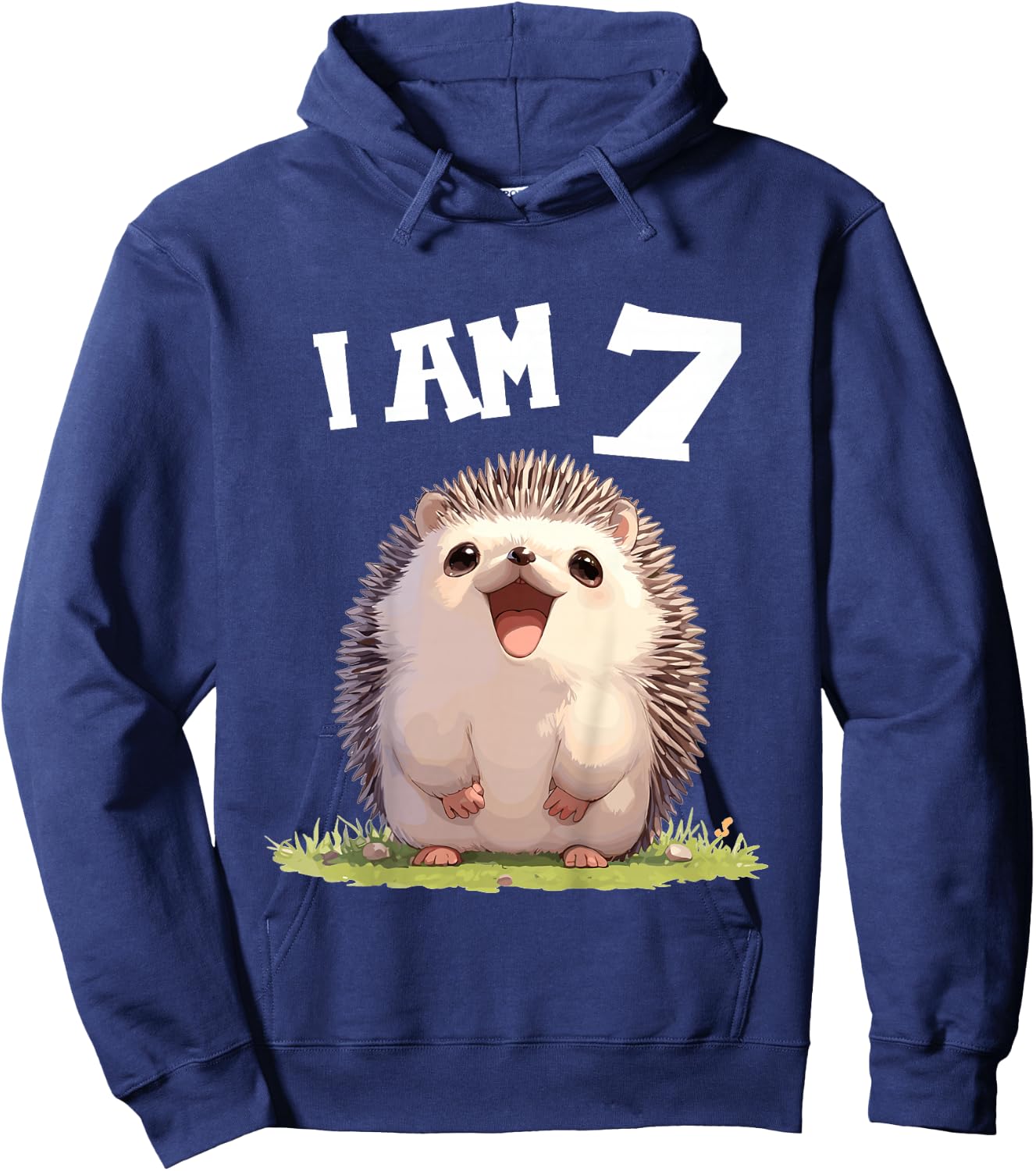 7 Years old 7 birthday Hedgehogs Boy Girl Hedgehog Hoodie - Hoodie | Navy