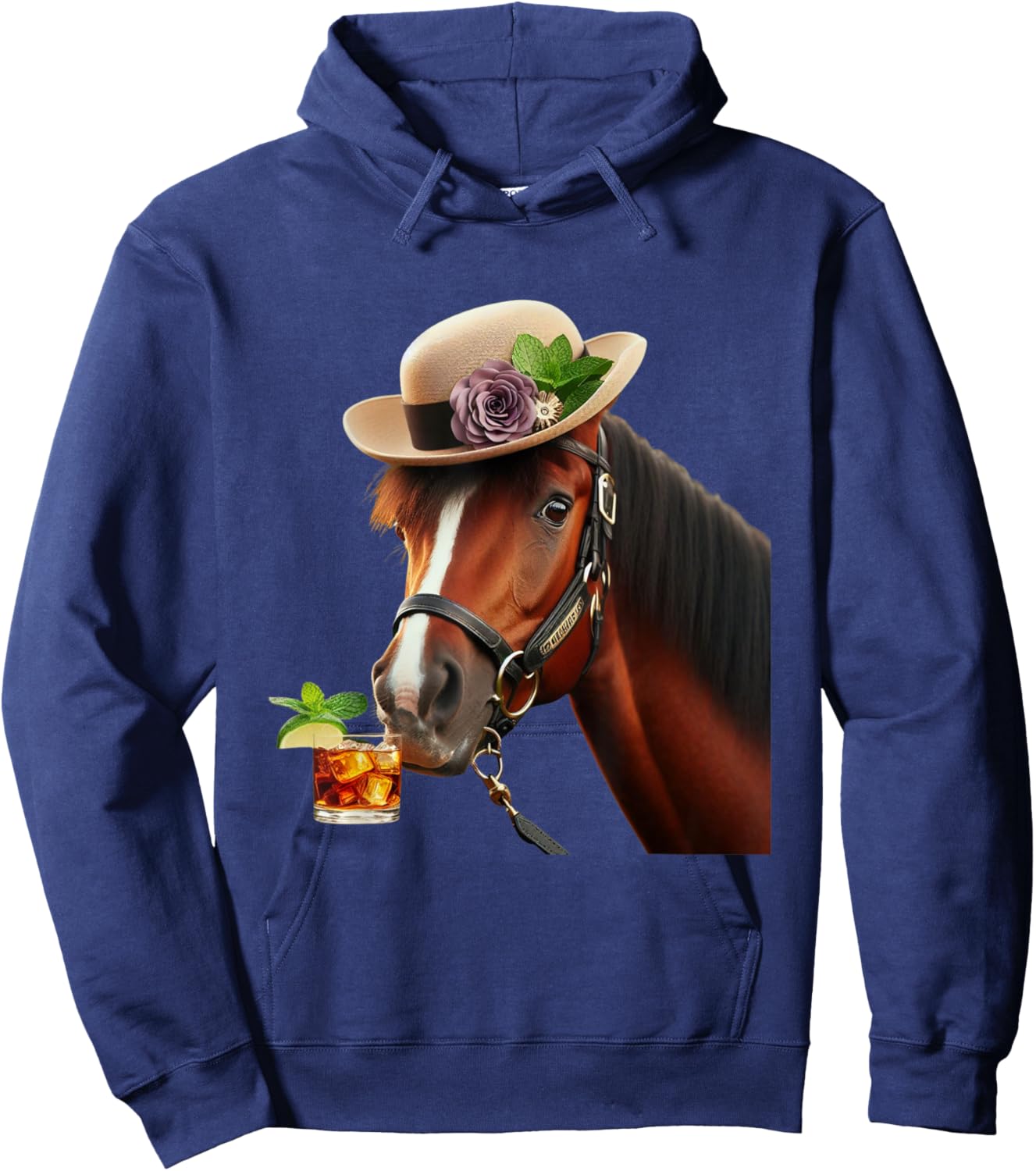 Funny Horse Derby Party Hoodie - Hoodie | Navy