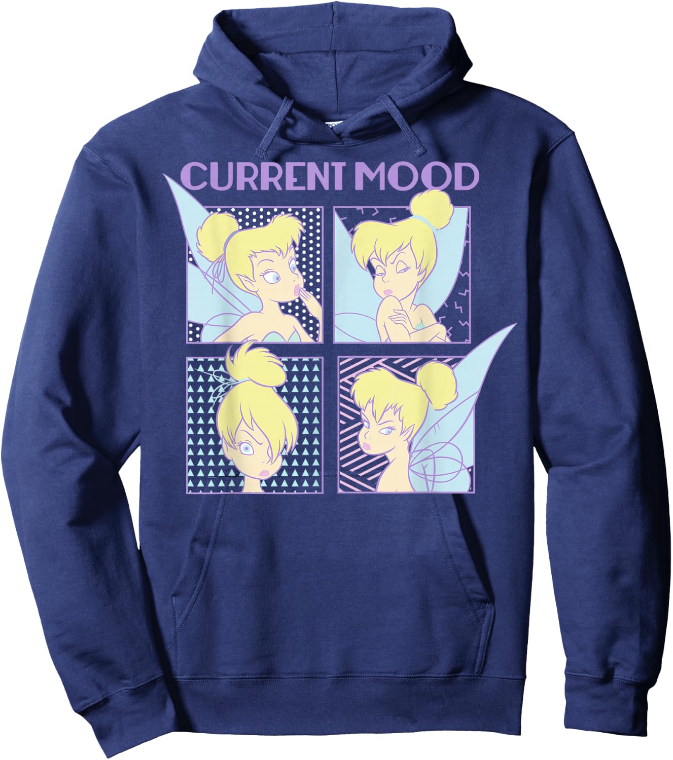 Disney Peter Pan Tinkerbell Current Mood Portrait Panels Small Hoodie - Hoodie | Navy