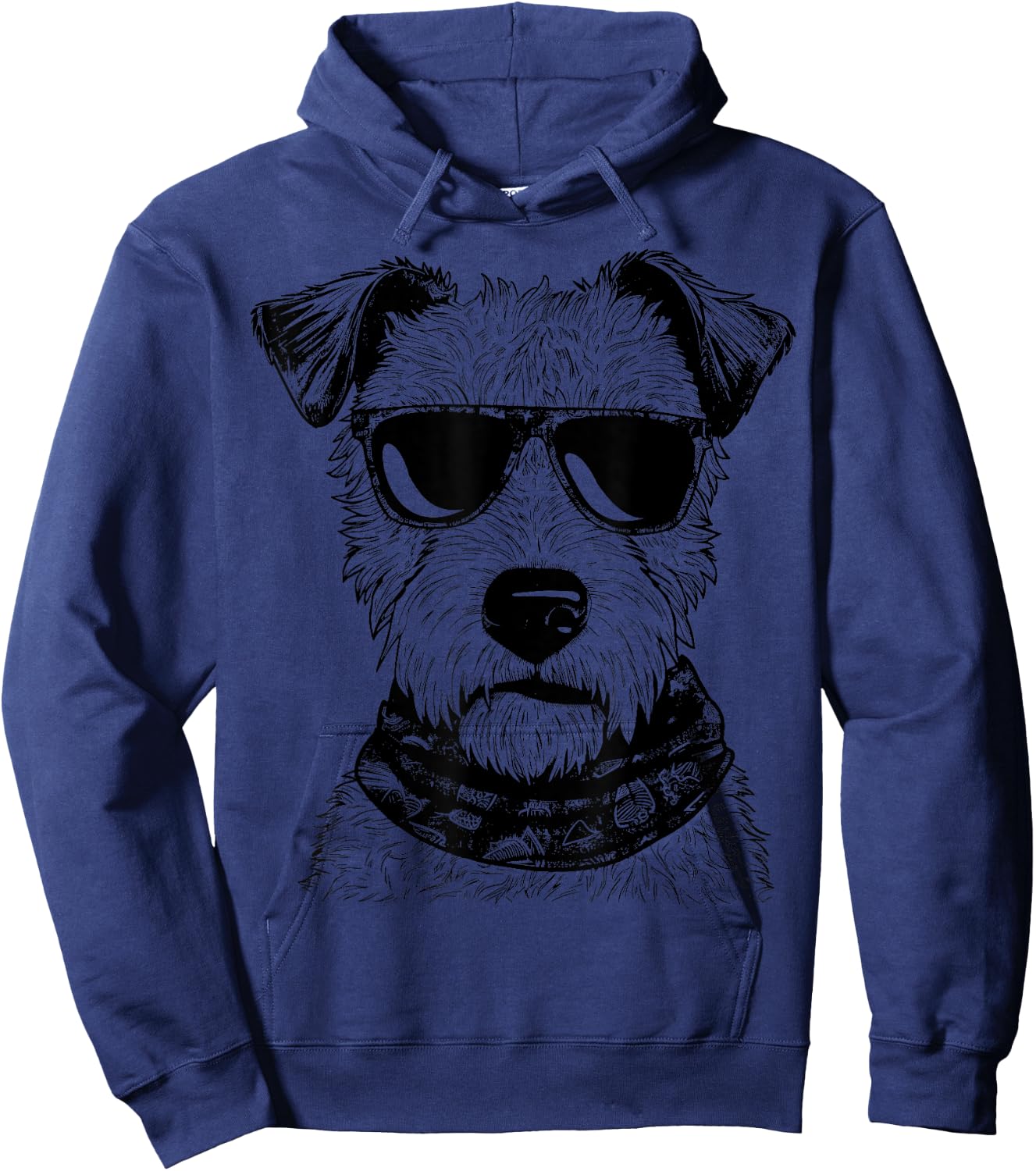 Welsh Terrier Sketch Drawing Art Dog Lover Mom Dad Women Hoodie - Hoodie | Navy
