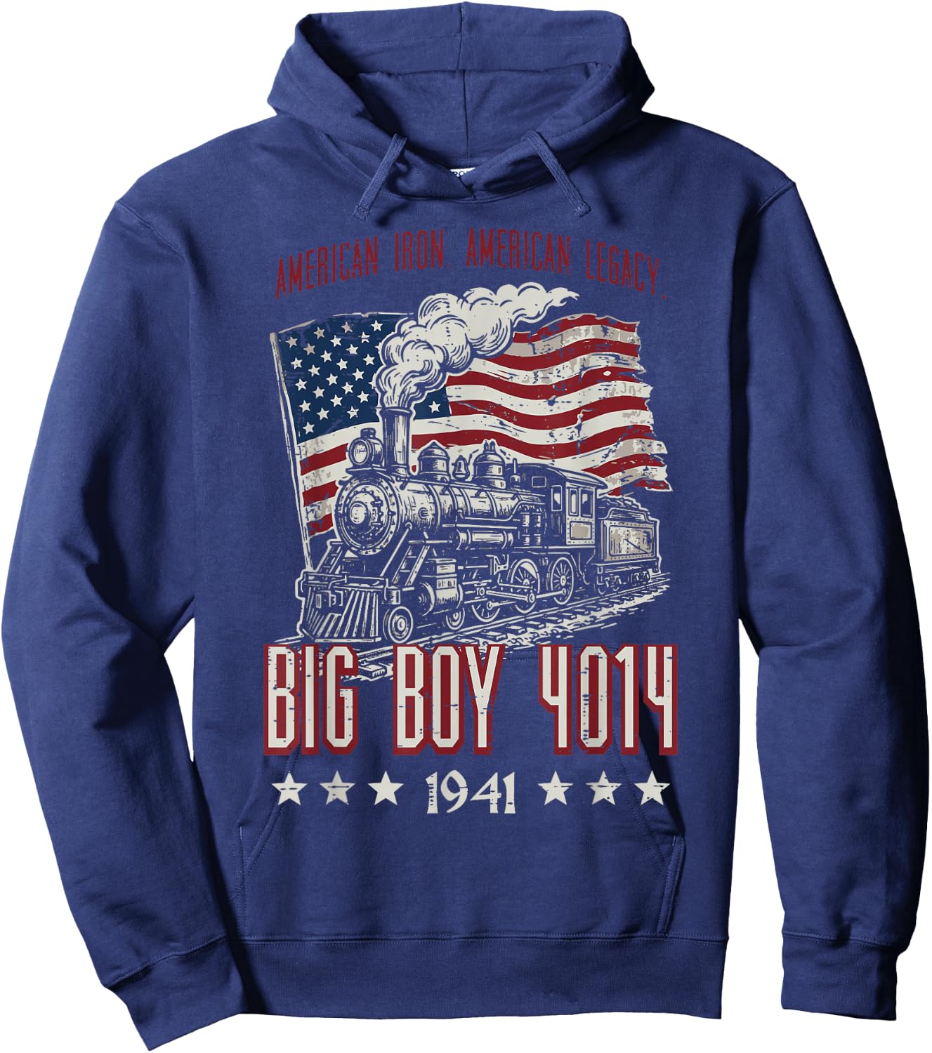 Big Boy 4014 American Steam Train Vintage Men Women Kids Hoodie - Hoodie | Navy