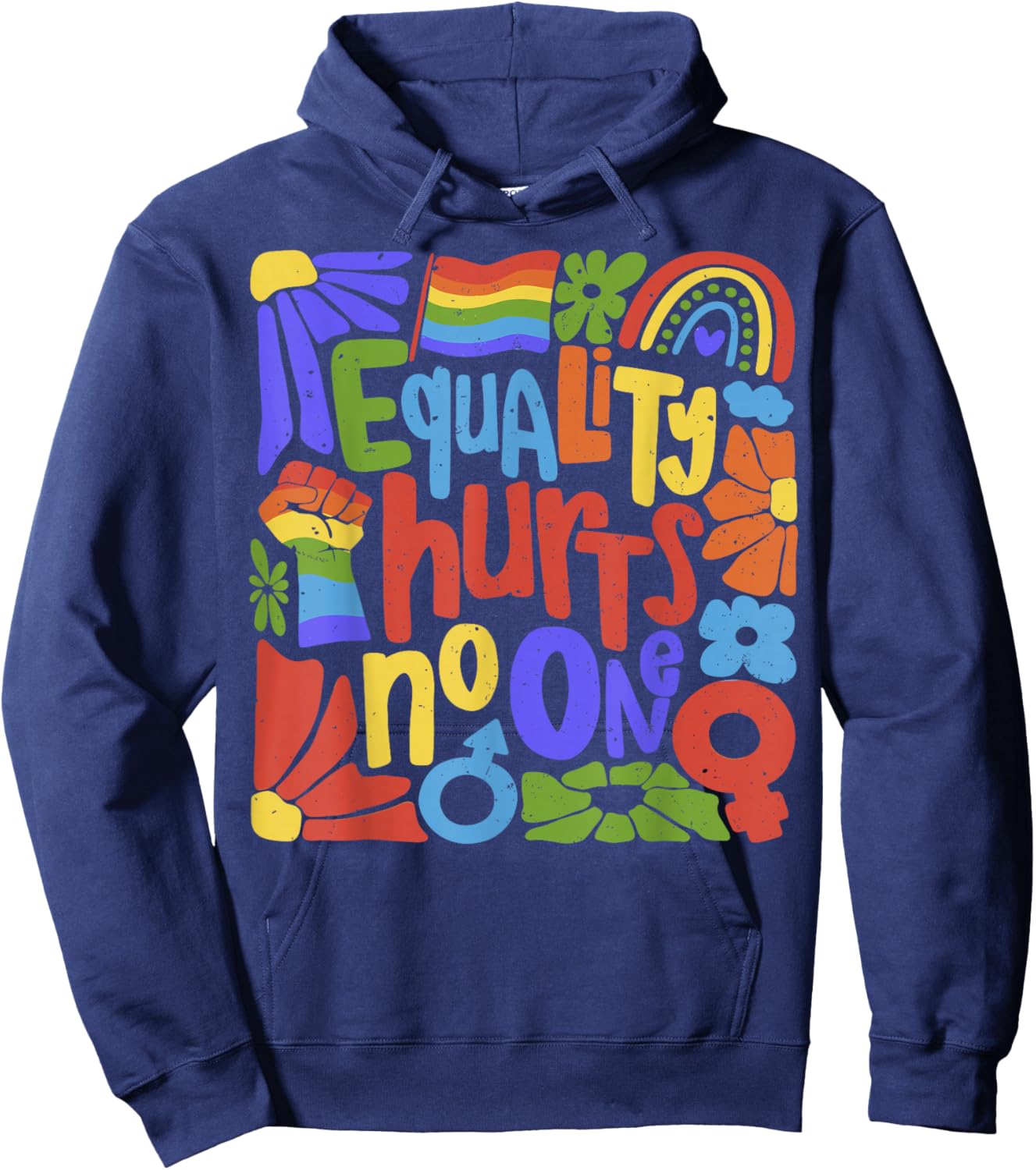 LGBT Equality Hurts No One Pride Human Rights Men Women Kids Hoodie - Hoodie | Navy