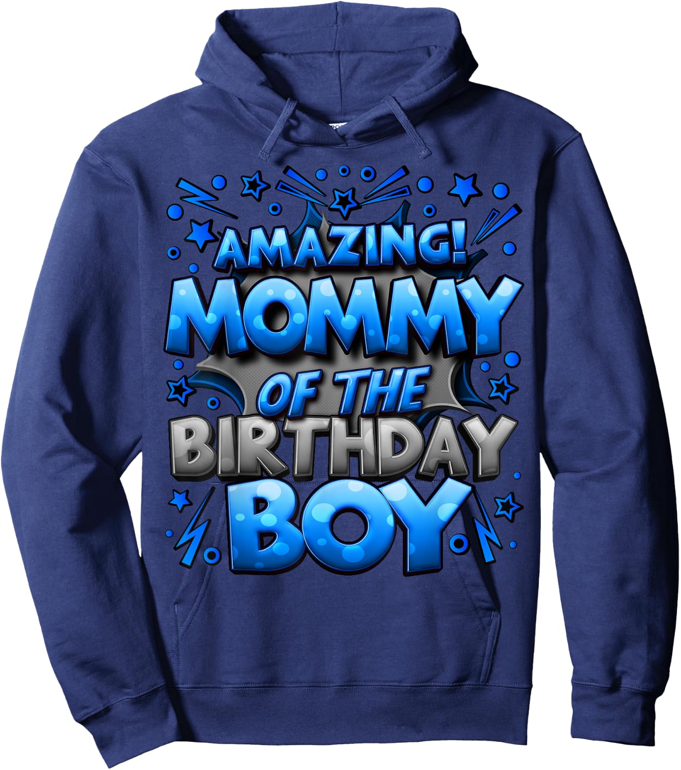 Mommy of the Birthday Boy Matching Family Mommy Hoodie - Hoodie | Navy