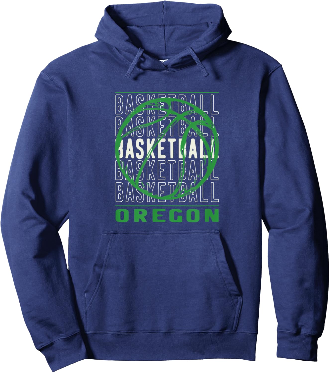 Basketball Oregon Merch Adult Basketball Black Small Modern Casual Short Sleeve Hoodie - Hoodie | Navy